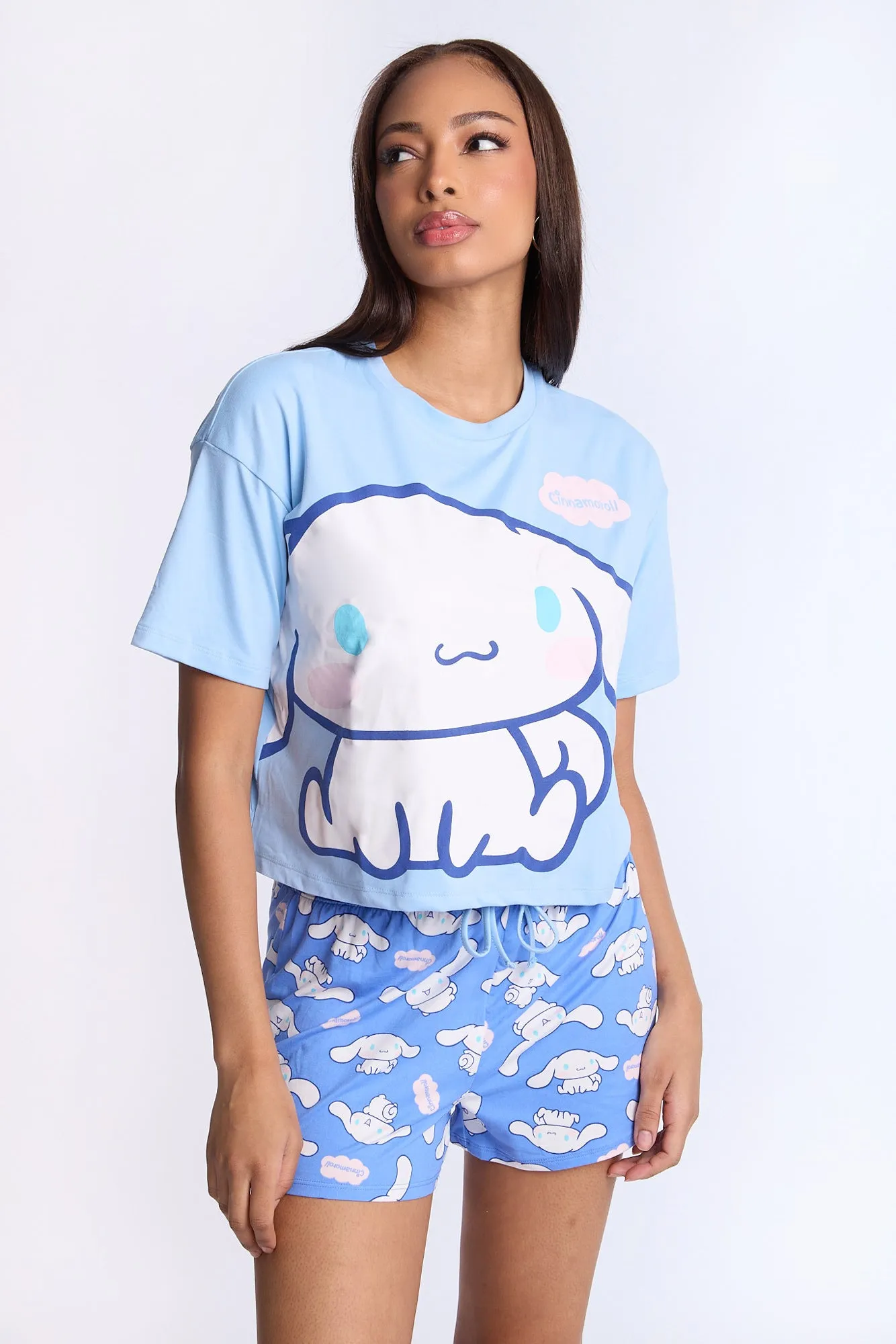 Cinnamoroll Super Soft Pajama Tee And Shorts 2-Piece Set sold by Bluenotes
