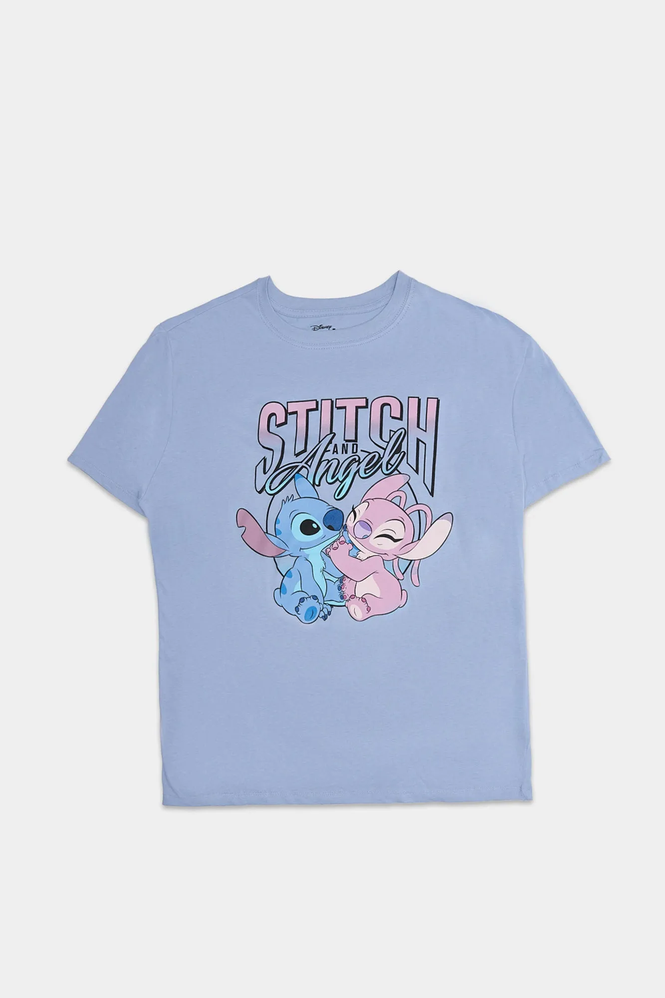 Stitch And Angel Graphic Boyfriend Tee sold by Bluenotes