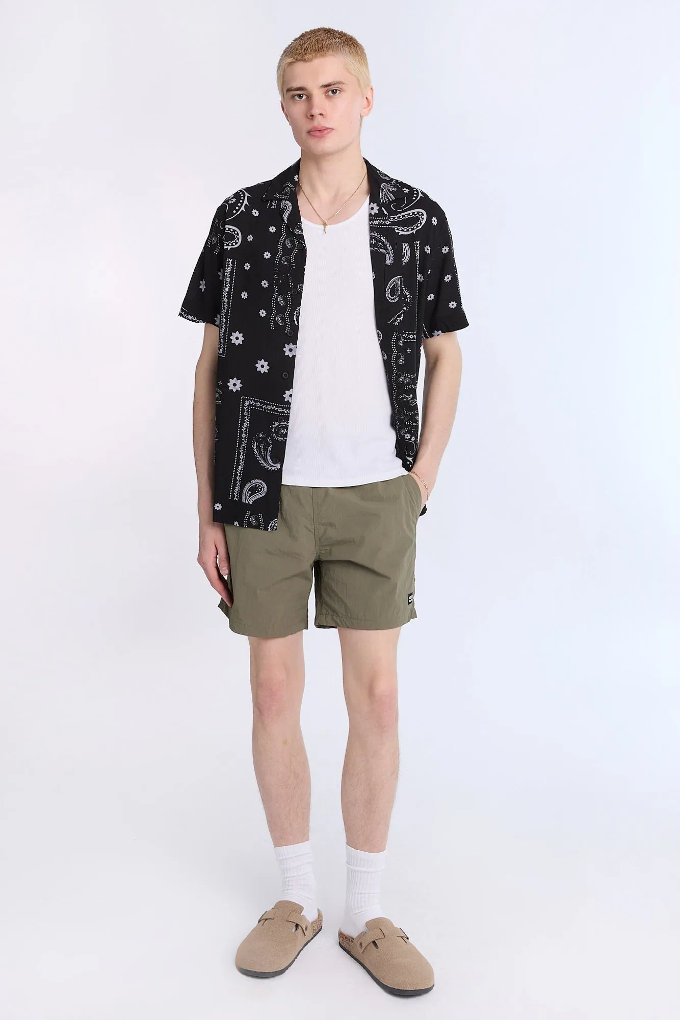 Distressed Bandana Short Sleeve Resort Shirt sold by Bluenotes product image thumbnail 4