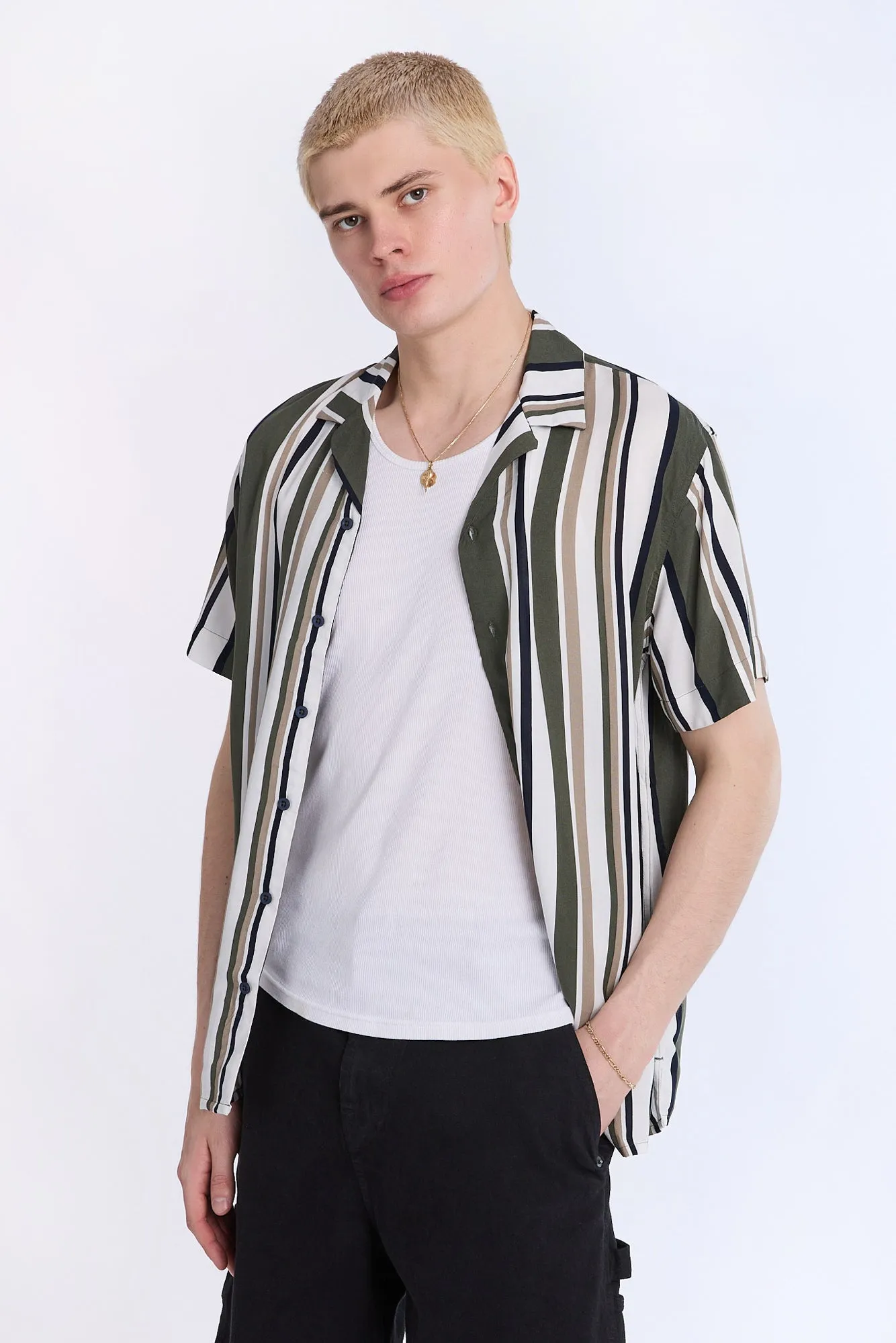 Striped Short Sleeve Resort Shirt sold by Bluenotes product image thumbnail 2