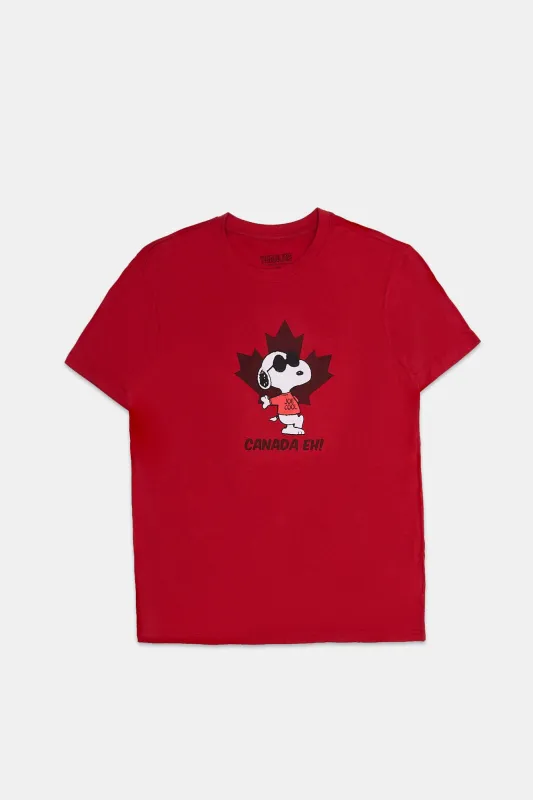 Canada Eh? Peanuts Snoopy Graphic Tee sold by Bluenotes