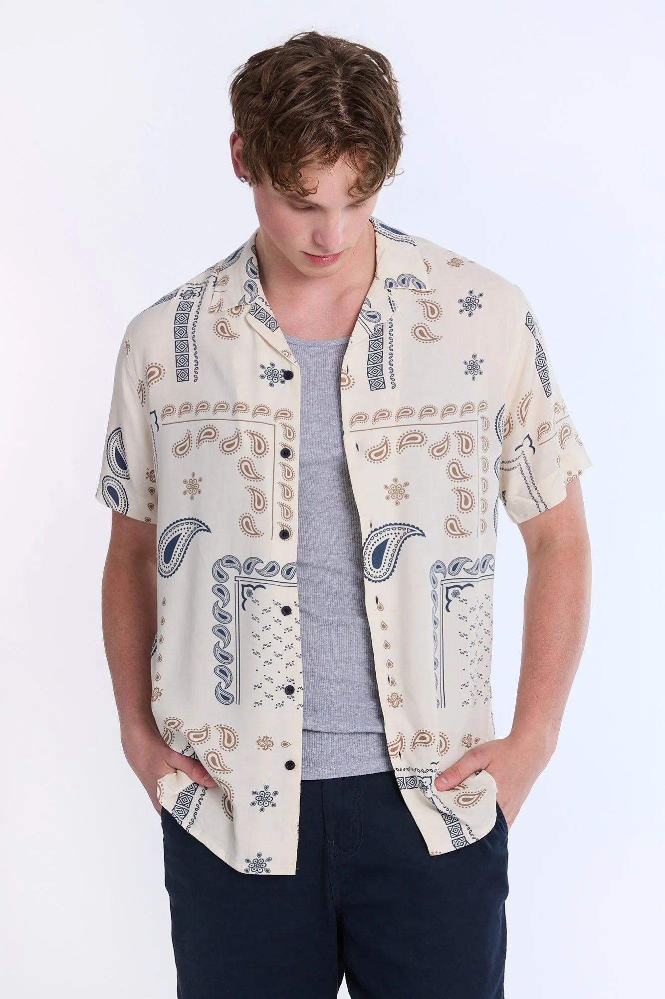 Bandana Short Sleeve Resort Shirt sold by Bluenotes