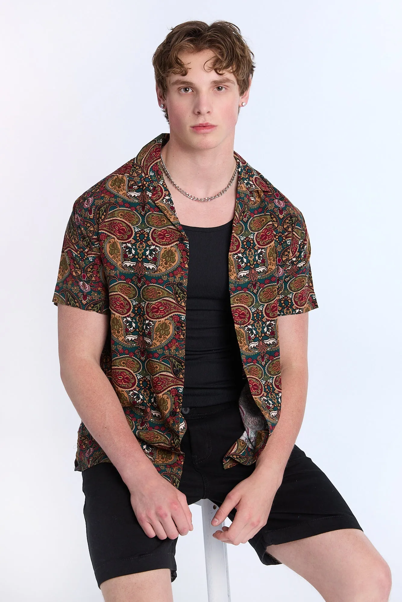 Paisley Short Sleeve Resort Shirt sold by Bluenotes product image thumbnail 5