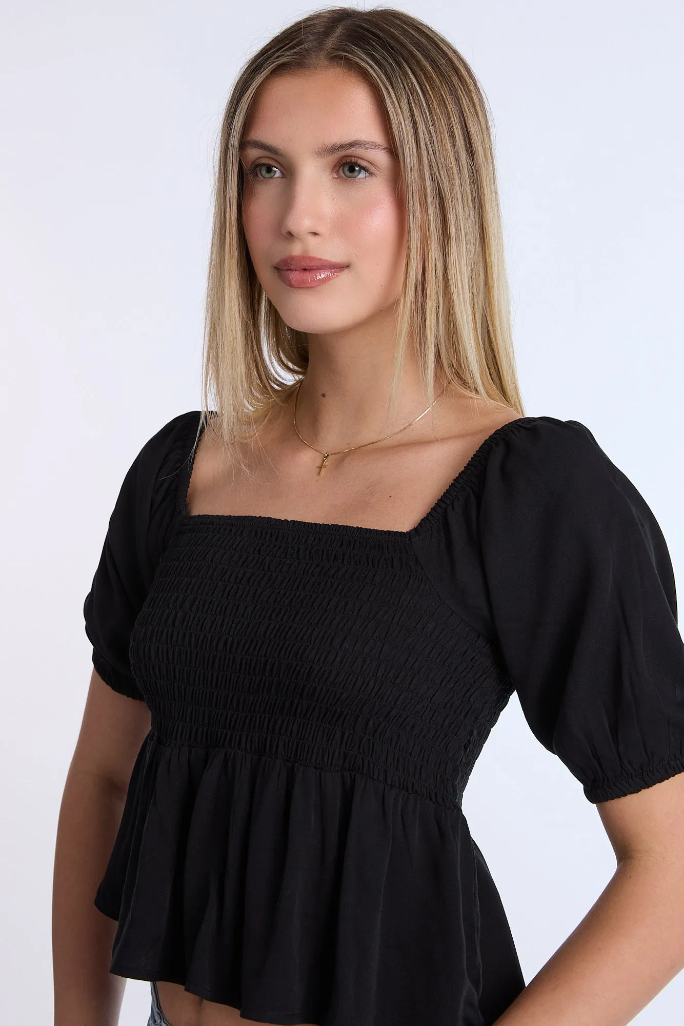 Puff Sleeve Smocked Top sold by Bluenotes product image thumbnail 3