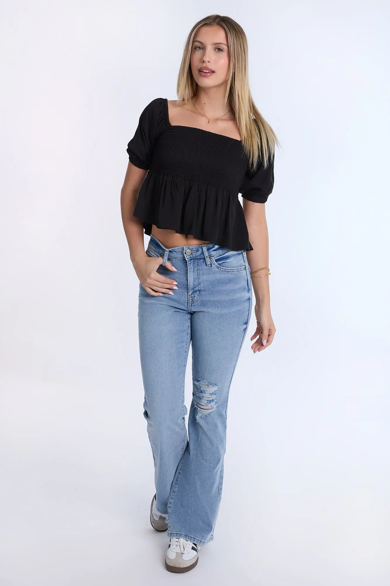 Puff Sleeve Smocked Top sold by Bluenotes product image thumbnail 5