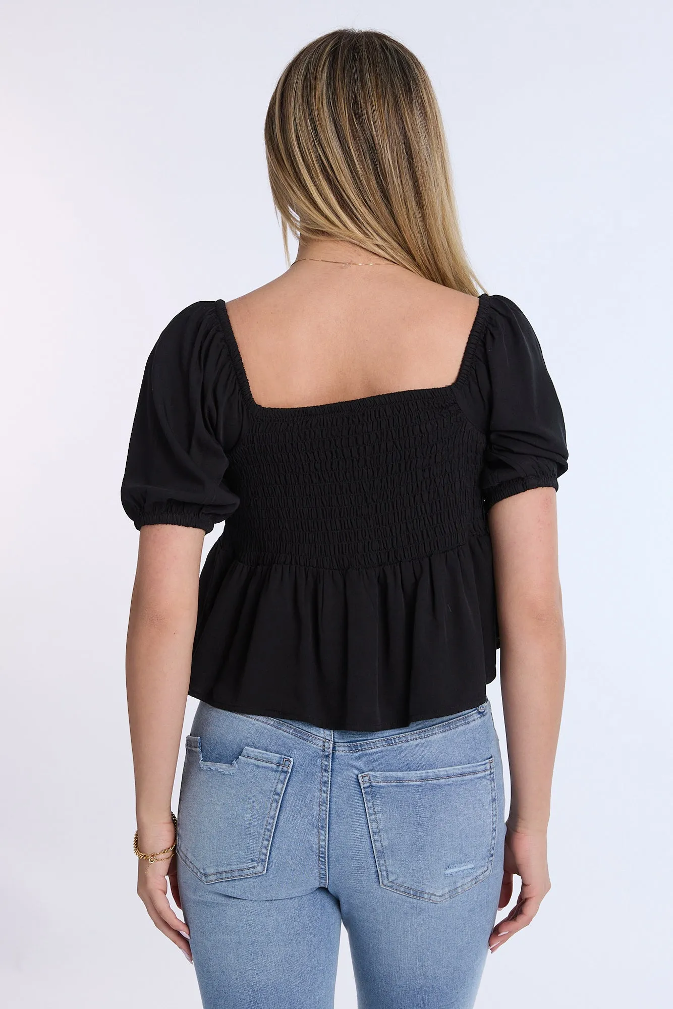 Puff Sleeve Smocked Top sold by Bluenotes product image thumbnail 4