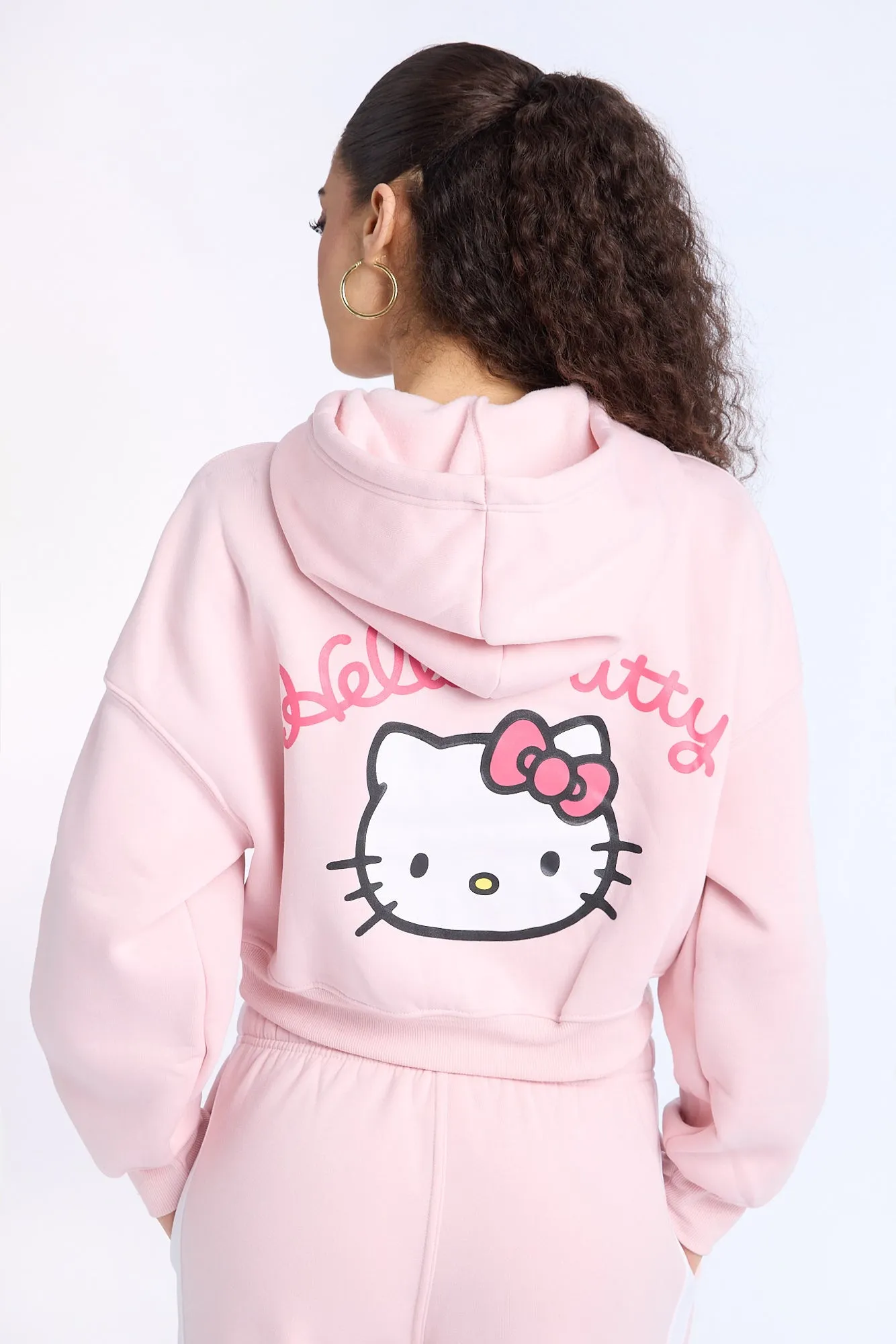 Hello Kitty Graphic Cropped Hoodie sold by Bluenotes product image thumbnail 3