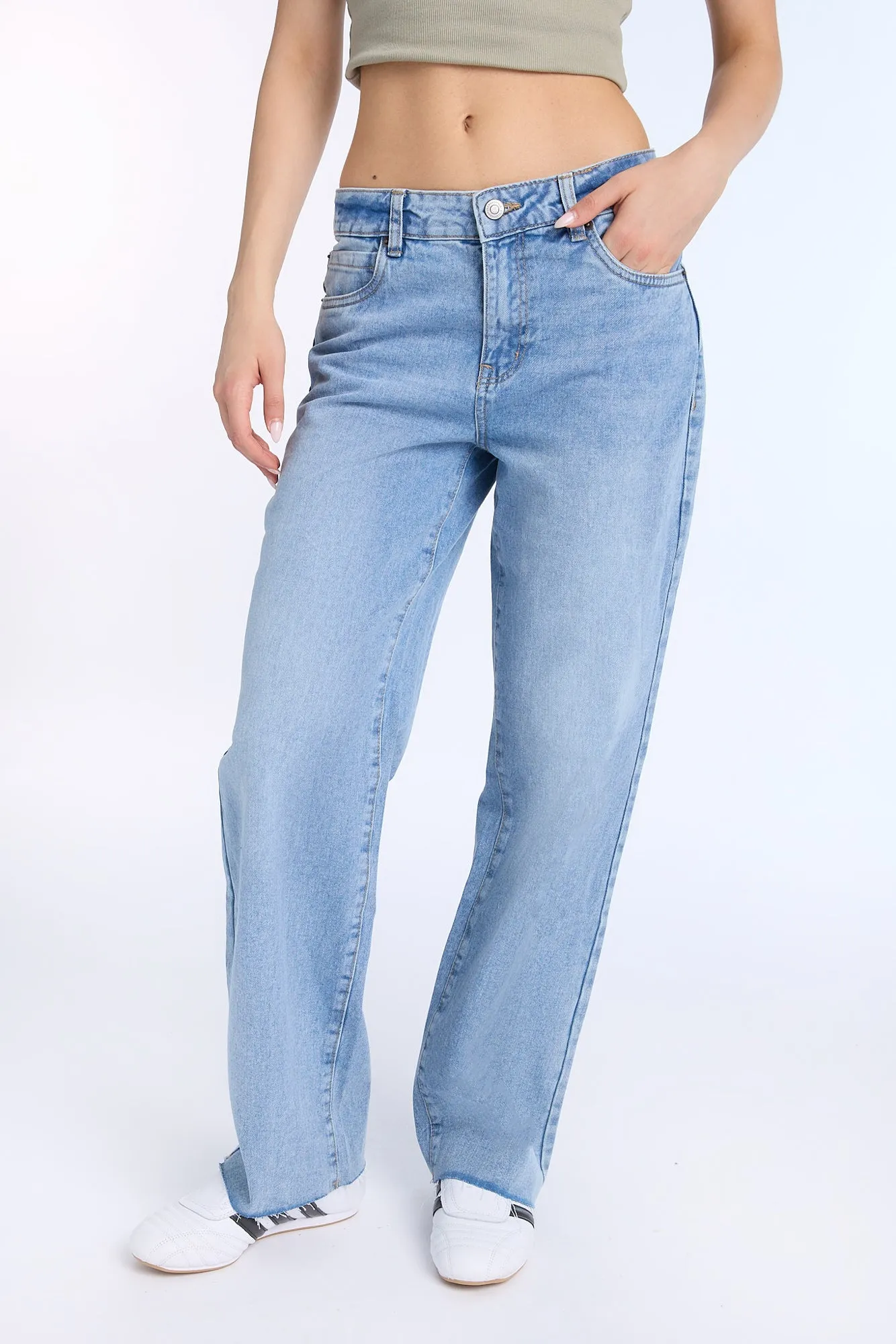 AERO Low Rise Slouchy Straight Jeans sold by Bluenotes