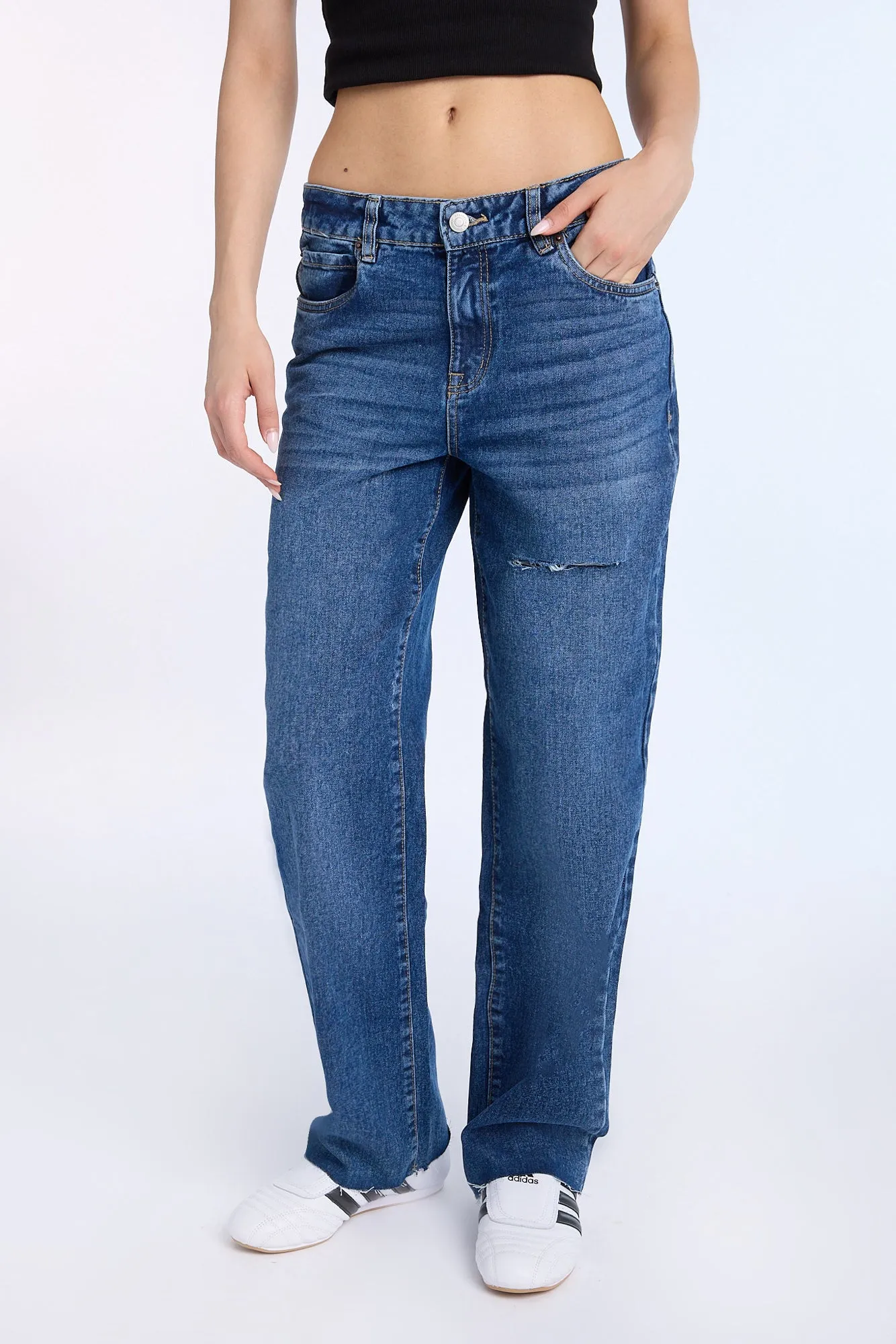 AERO Low Rise Slouchy Straight Jeans sold by Bluenotes