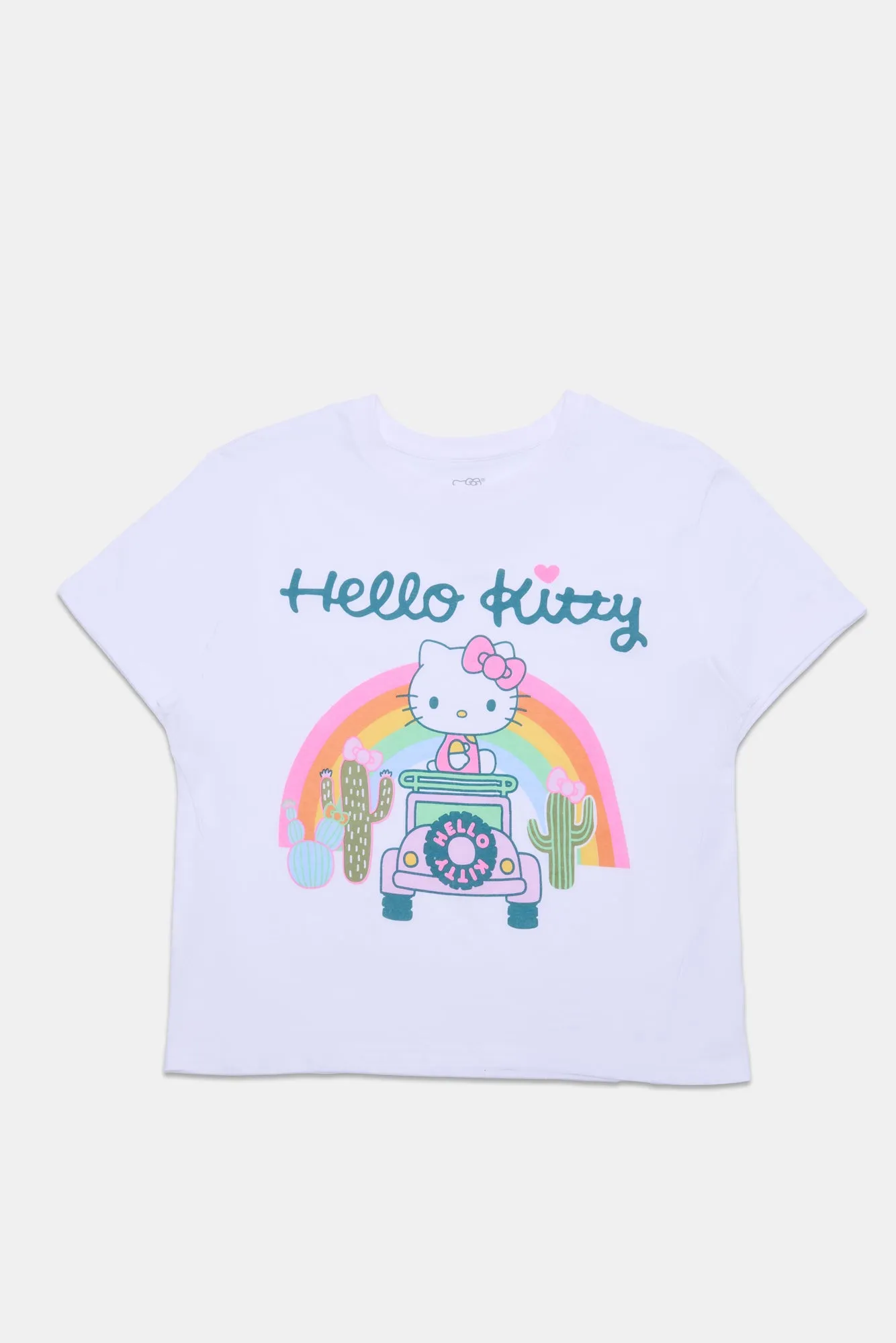 Hello Kitty Car Graphic Boxy Cropped Tee sold by Bluenotes