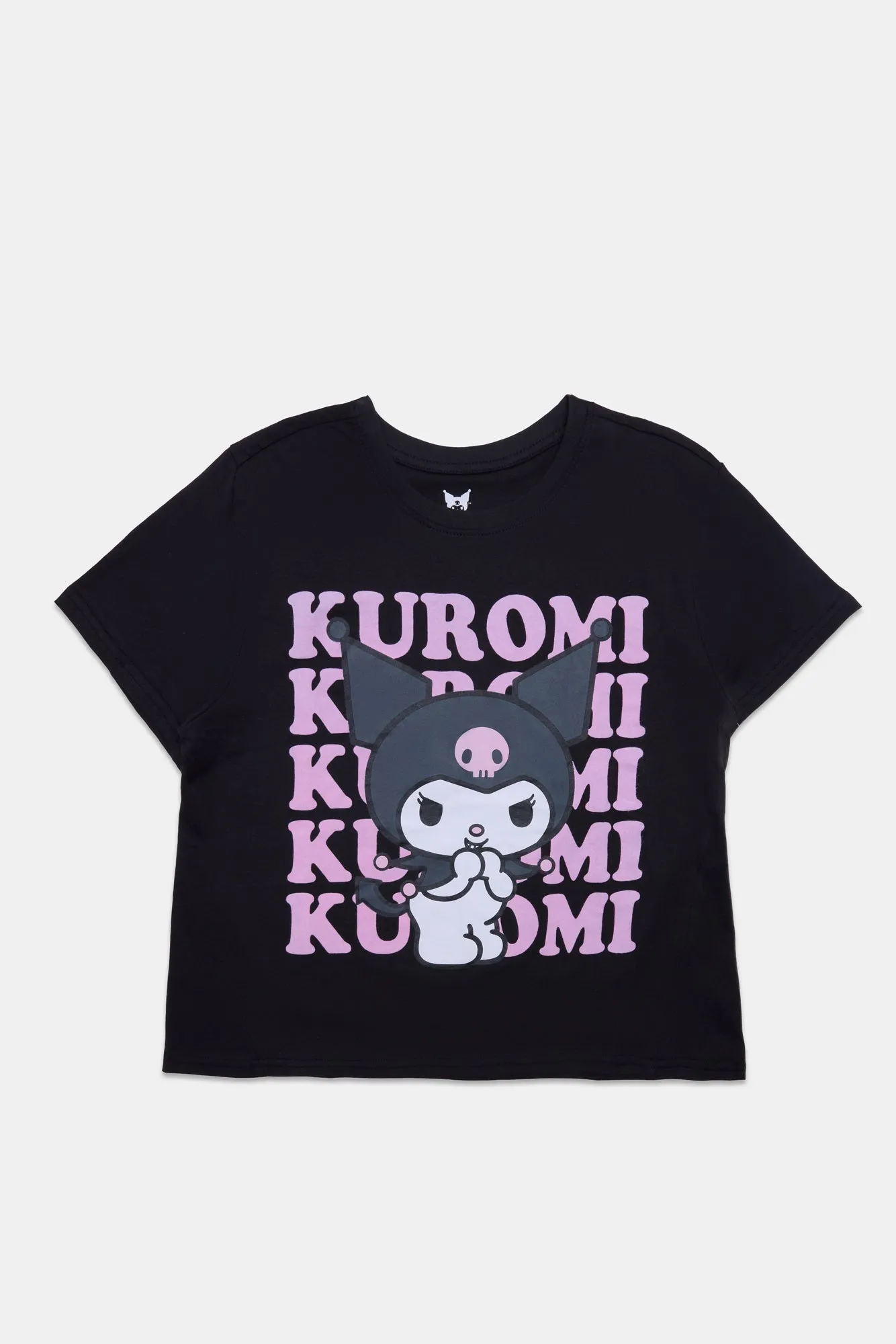 Kuromi Flocked Graphic Boxy Cropped Tee sold by Bluenotes