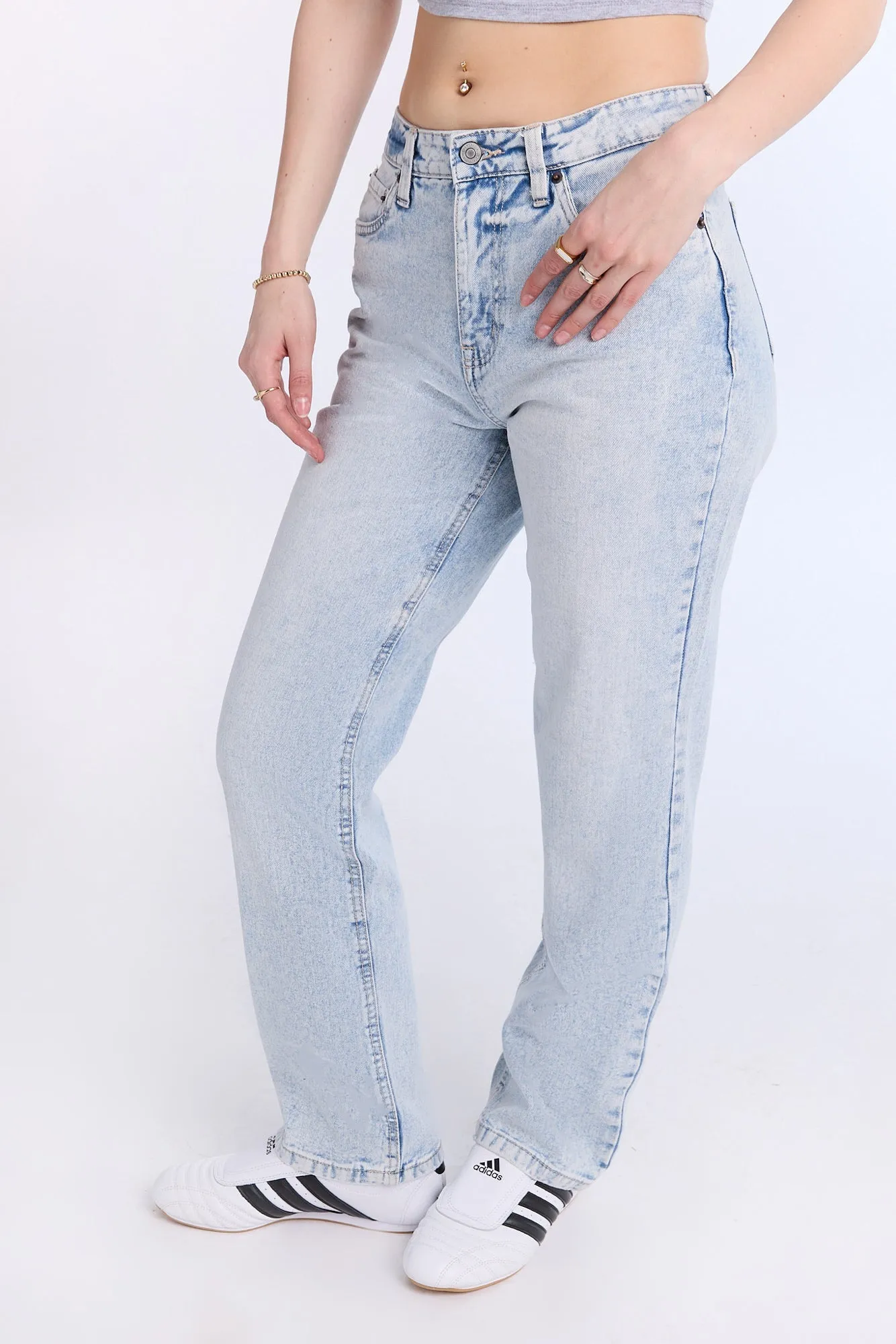 AERO Super High Rise Straight Jeans sold by Bluenotes