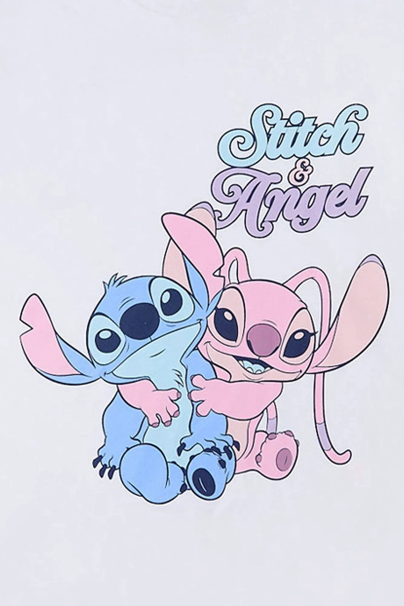 Stitch And Angel Hug Graphic Boyfriend Tee sold by Bluenotes product image thumbnail 2