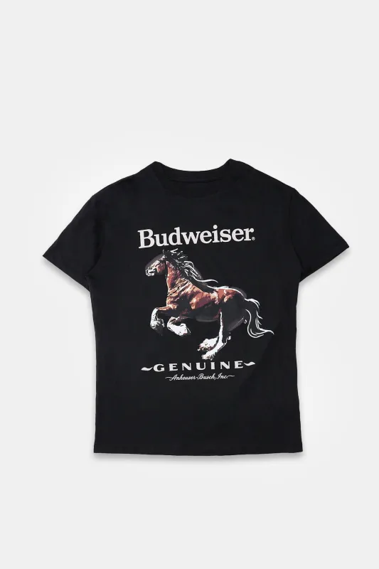 Budweiser Genuine Graphic Boyfriend Tee sold by Bluenotes