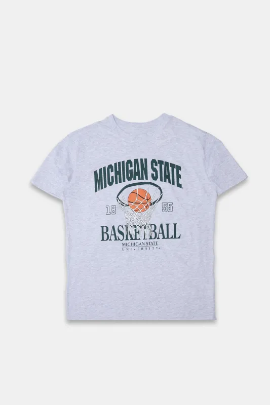 Michigan State Basketball Graphic Boyfriend Tee sold by Bluenotes
