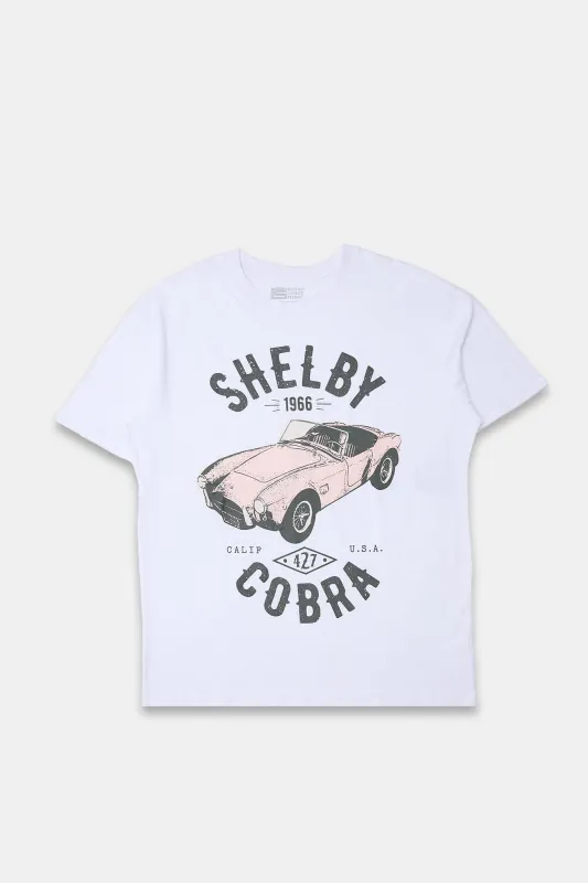 Shelby Cobra Graphic Boyfriend Tee sold by Bluenotes