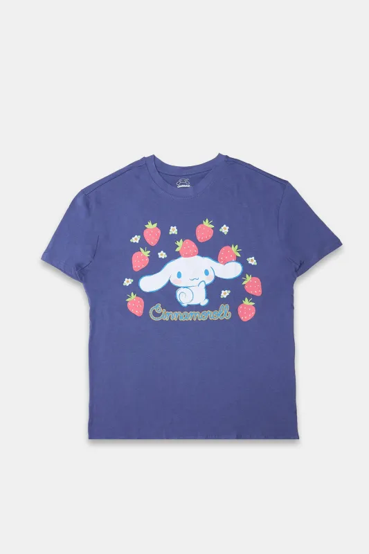 Cinnamoroll Strawberry Graphic Boyfriend Tee sold by Bluenotes