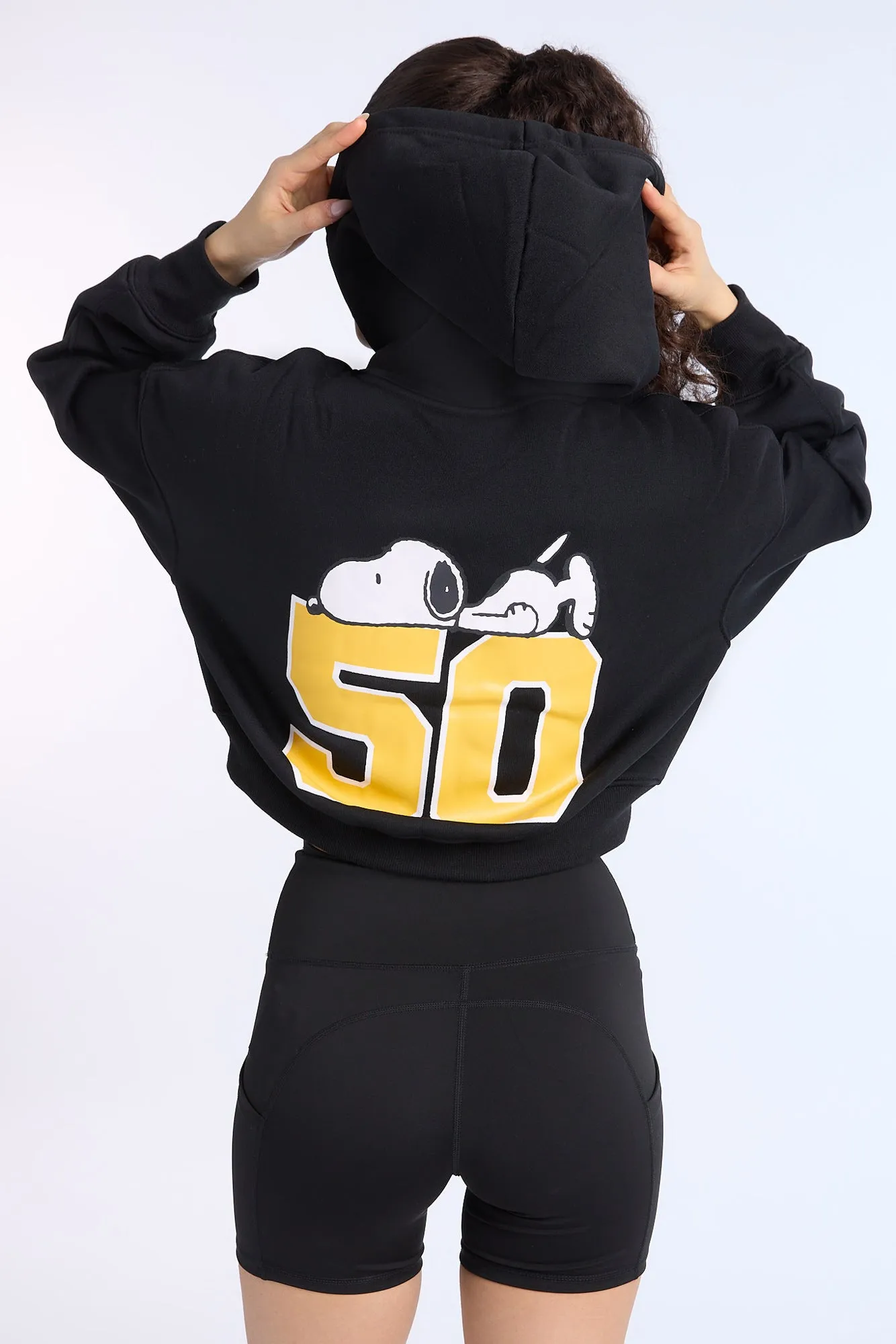 Peanuts 50 Graphic Cropped Hoodie sold by Bluenotes product image thumbnail 3