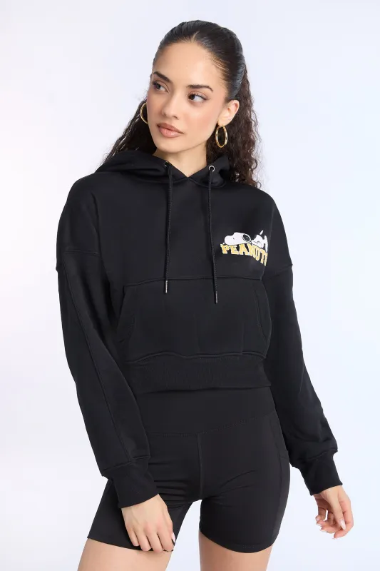 Peanuts 50 Graphic Cropped Hoodie sold by Bluenotes