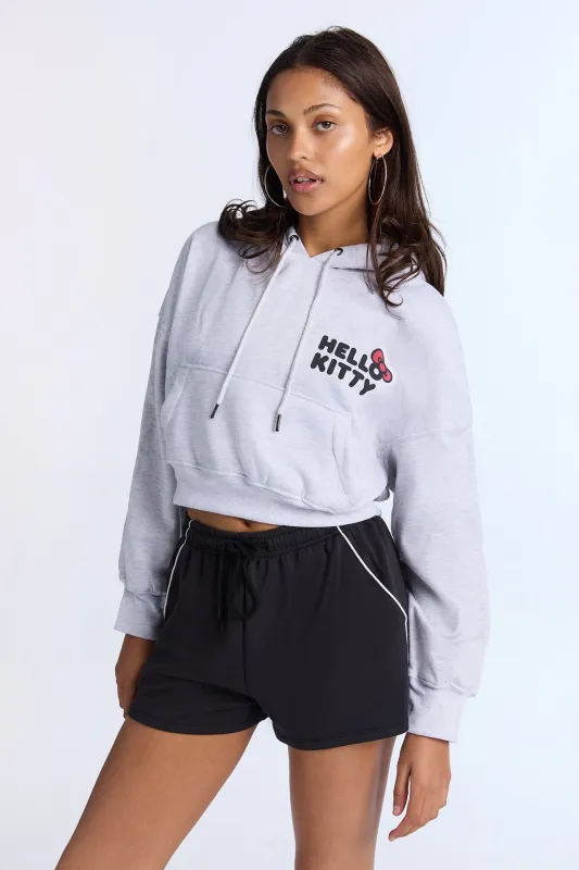 Hello Kitty Graphic Cropped Hoodie sold by Bluenotes