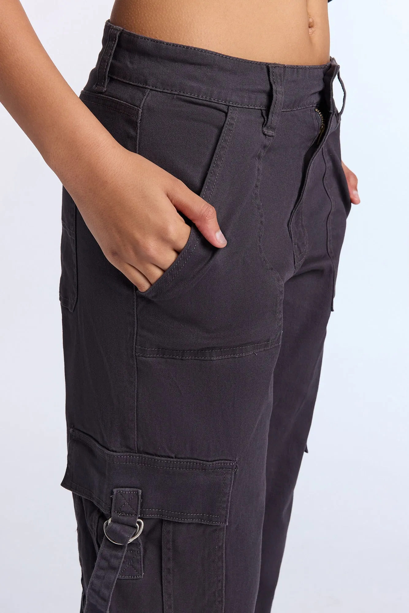 Super High Rise Twill D-Ring Cargo Pants sold by Bluenotes product image thumbnail 3