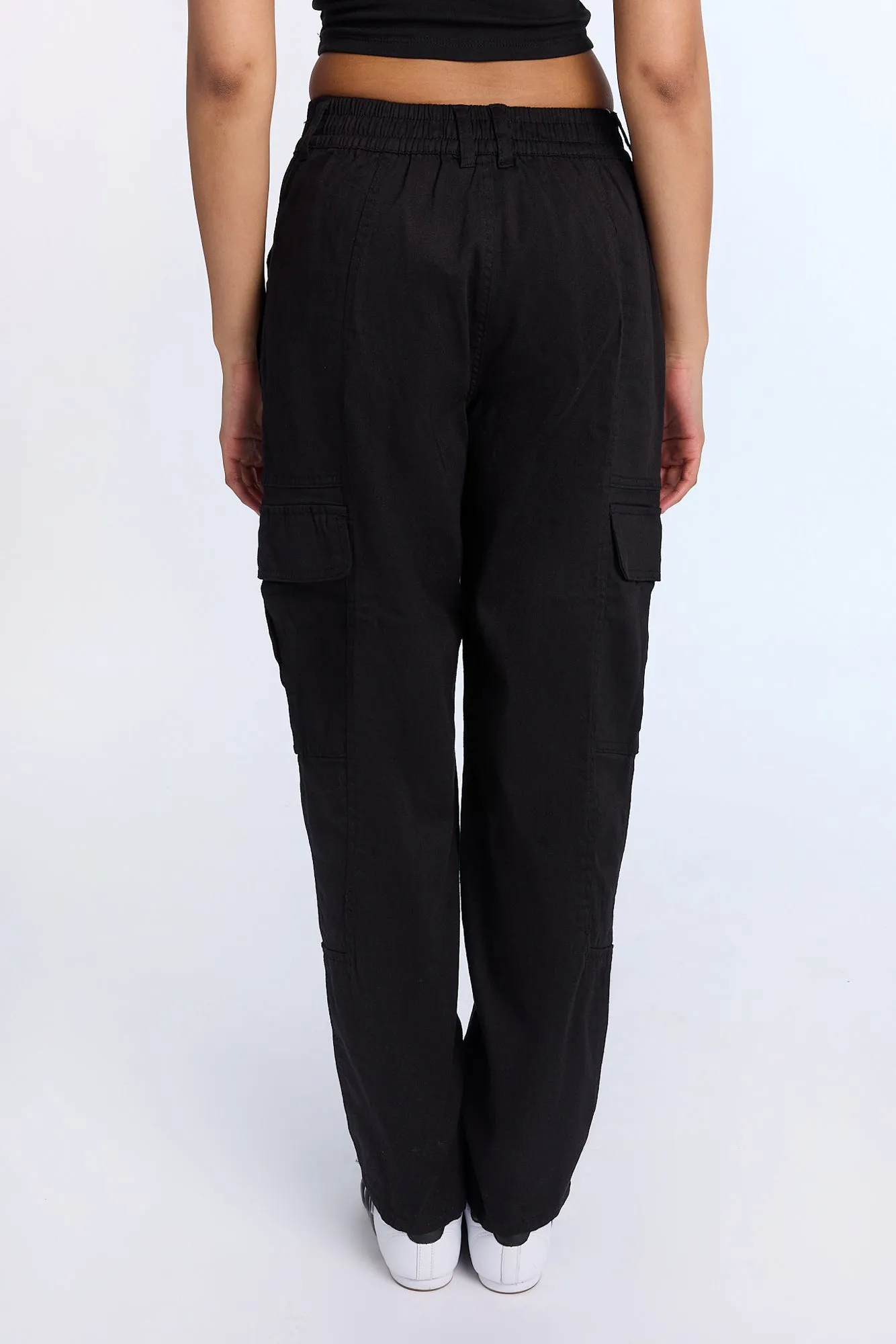 High Rise Twill Cargo Straight Leg Pants sold by Bluenotes product image thumbnail 4