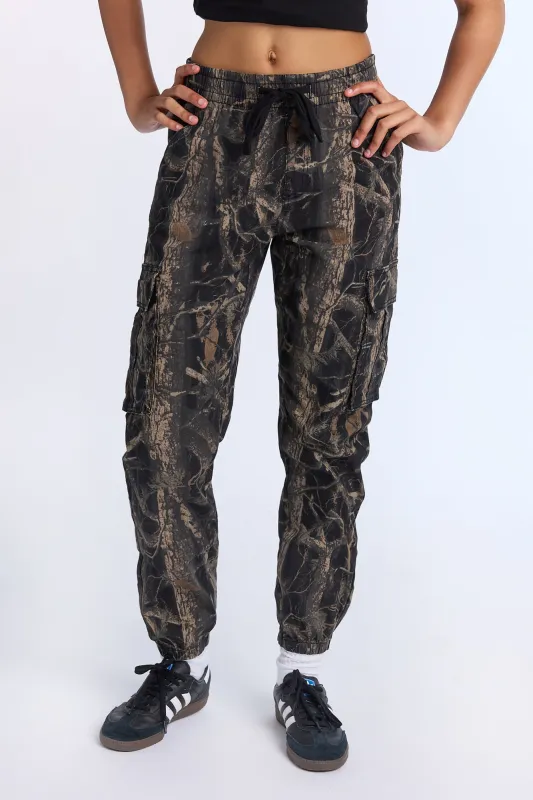 High Rise Twill Cargo Jogger sold by Bluenotes