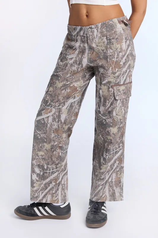 Low Rise Twill Cargo Baggy Pants sold by Bluenotes