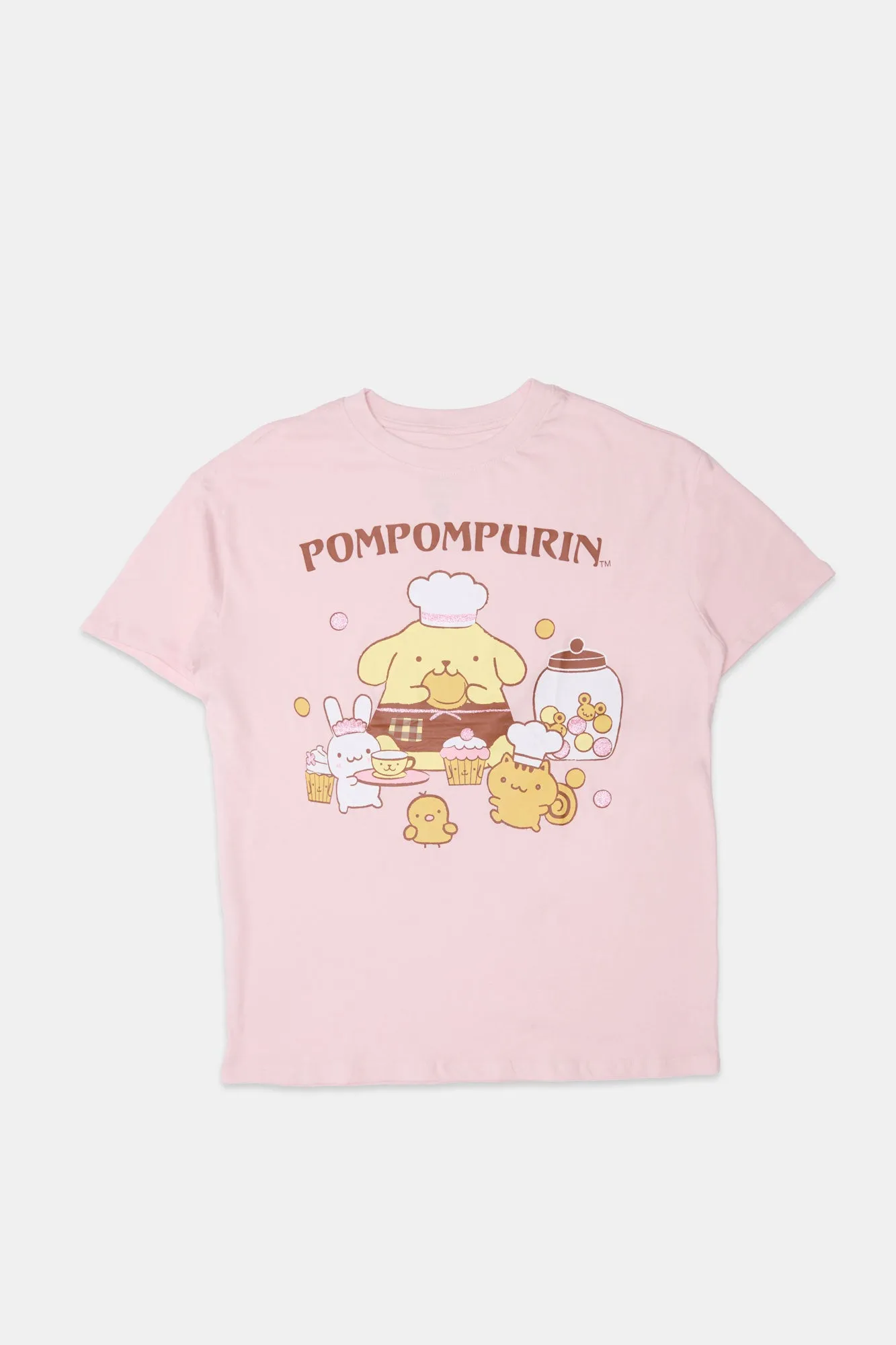 Pompompurin Glitter Graphic Boyfriend Tee sold by Bluenotes