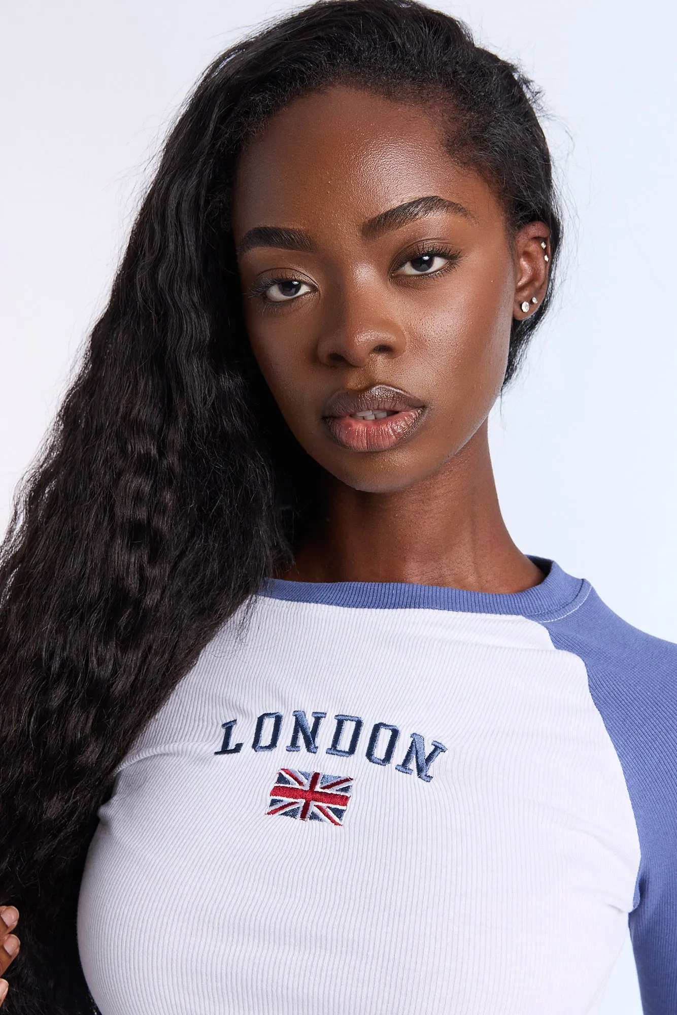 London Embroidered Graphic Raglan Long Sleeve Tee sold by Bluenotes product image thumbnail 2