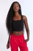 Ribbed Knit Square Neck Corset Tank Top sold by Bluenotes