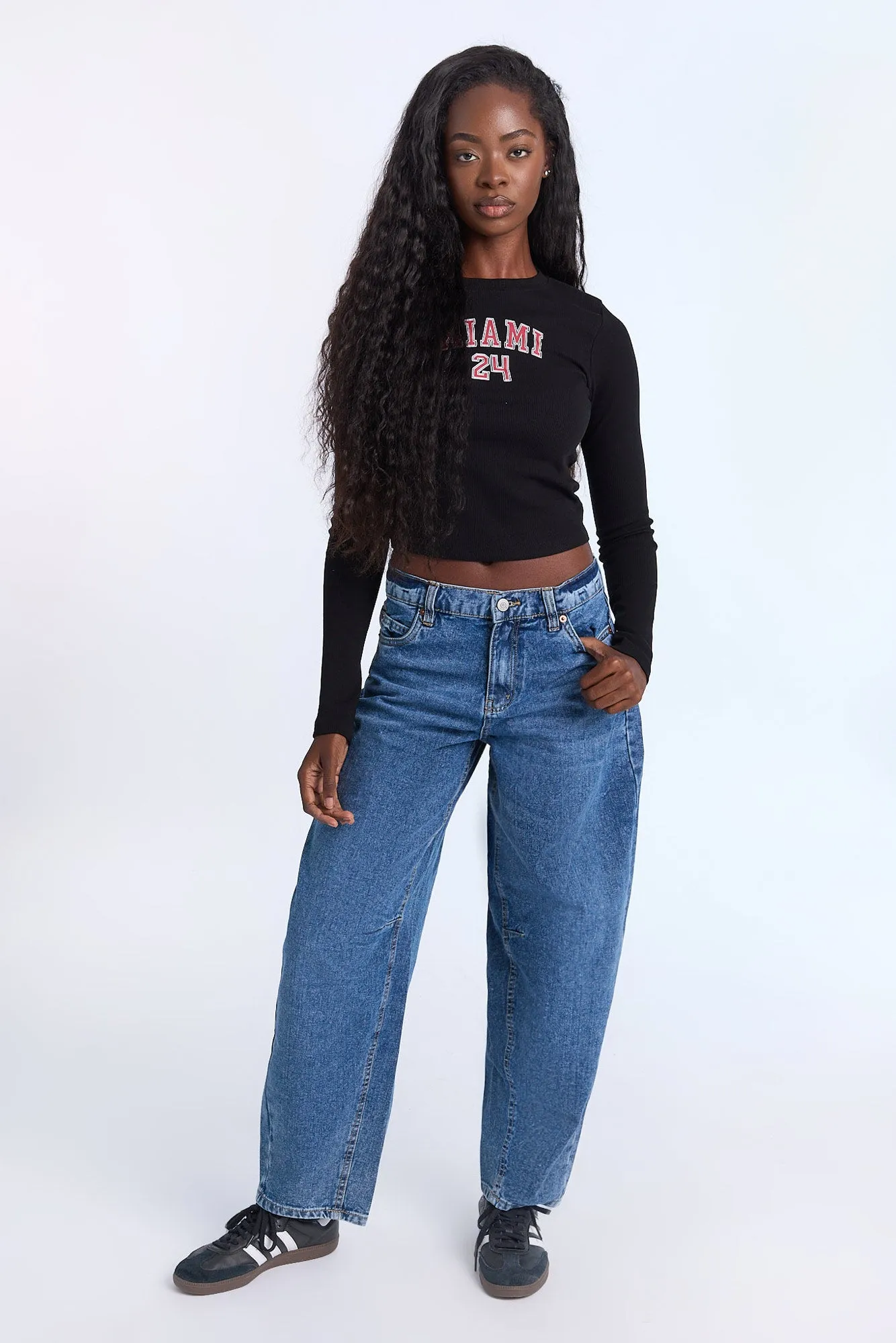 AERO Mid Rise Barrel Jeans sold by Bluenotes product image thumbnail 3