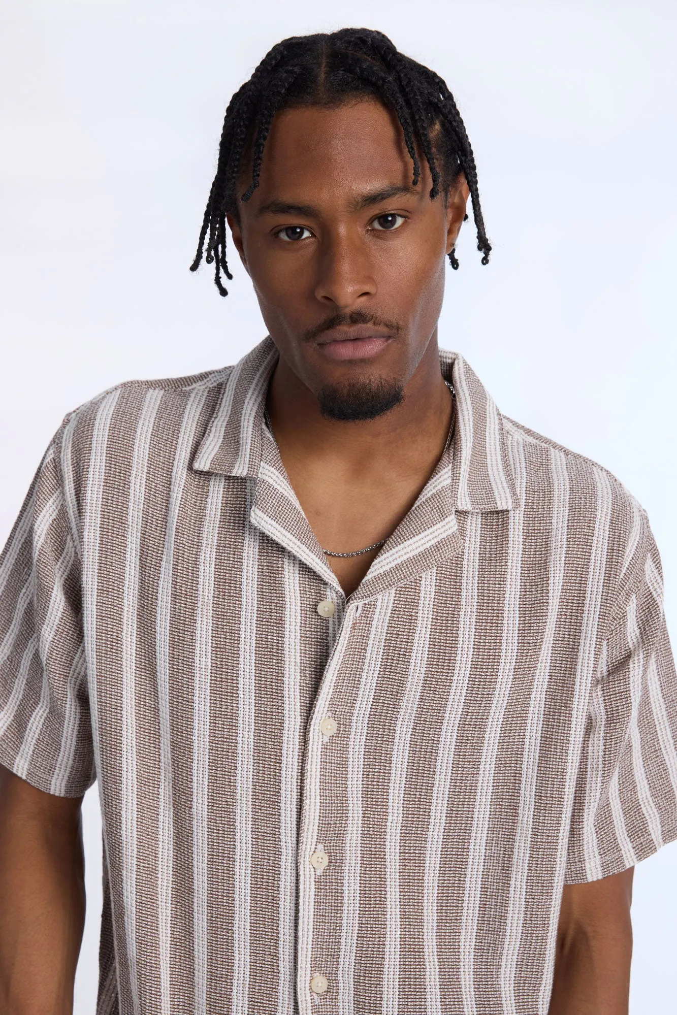 Striped Textured Short Sleeve Shirt sold by Bluenotes product image thumbnail 2