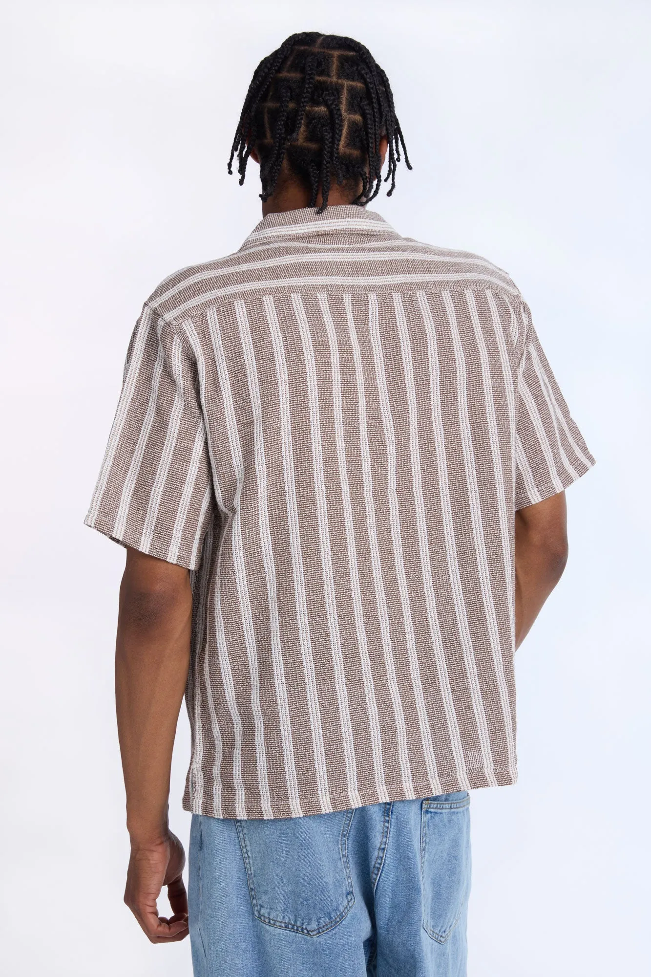 Striped Textured Short Sleeve Shirt sold by Bluenotes product image thumbnail 3