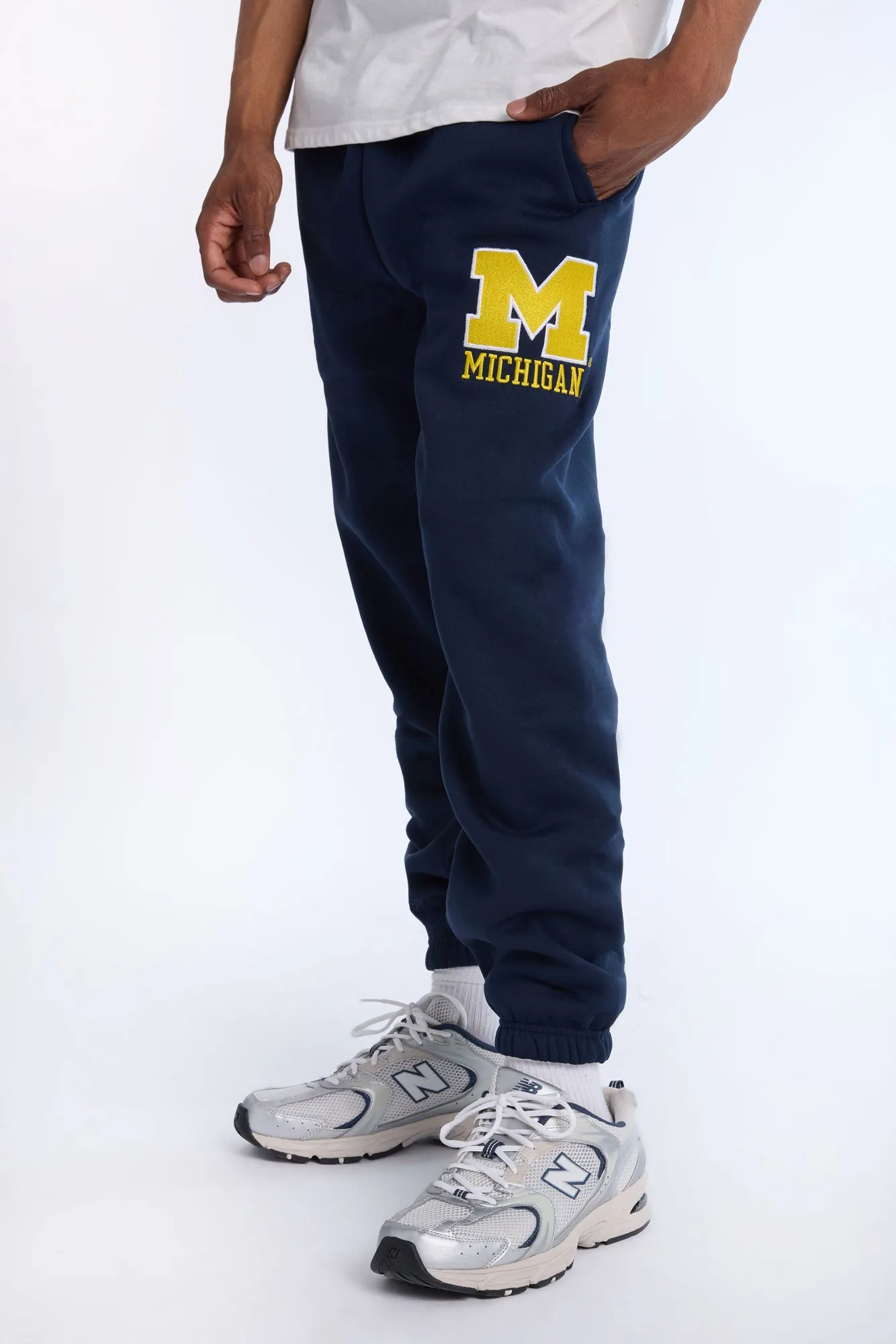 Michigan M Embroidered Sweatpants sold by Bluenotes