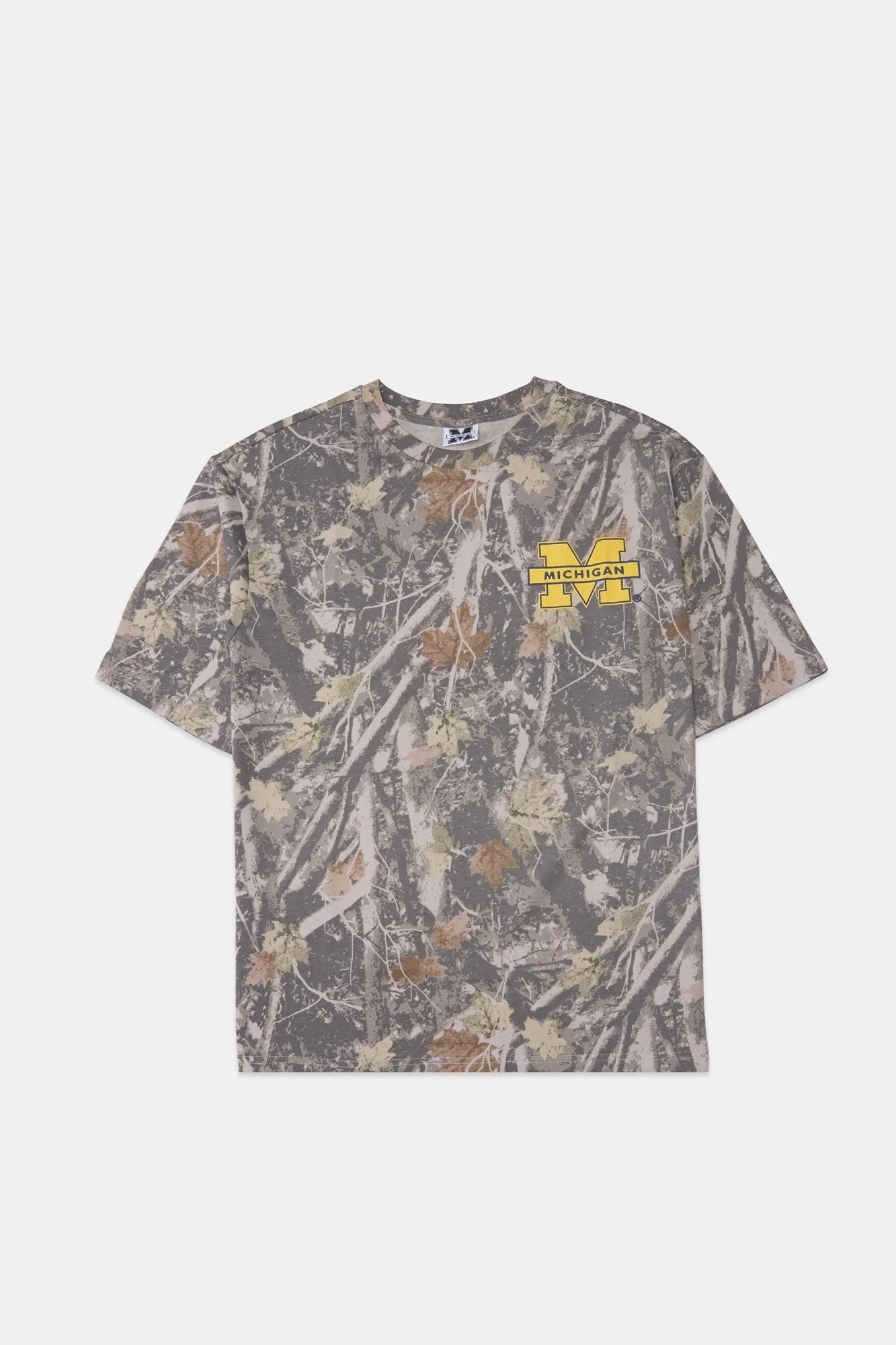 Michigan M Graphic Tree Camouflage Tee sold by Bluenotes