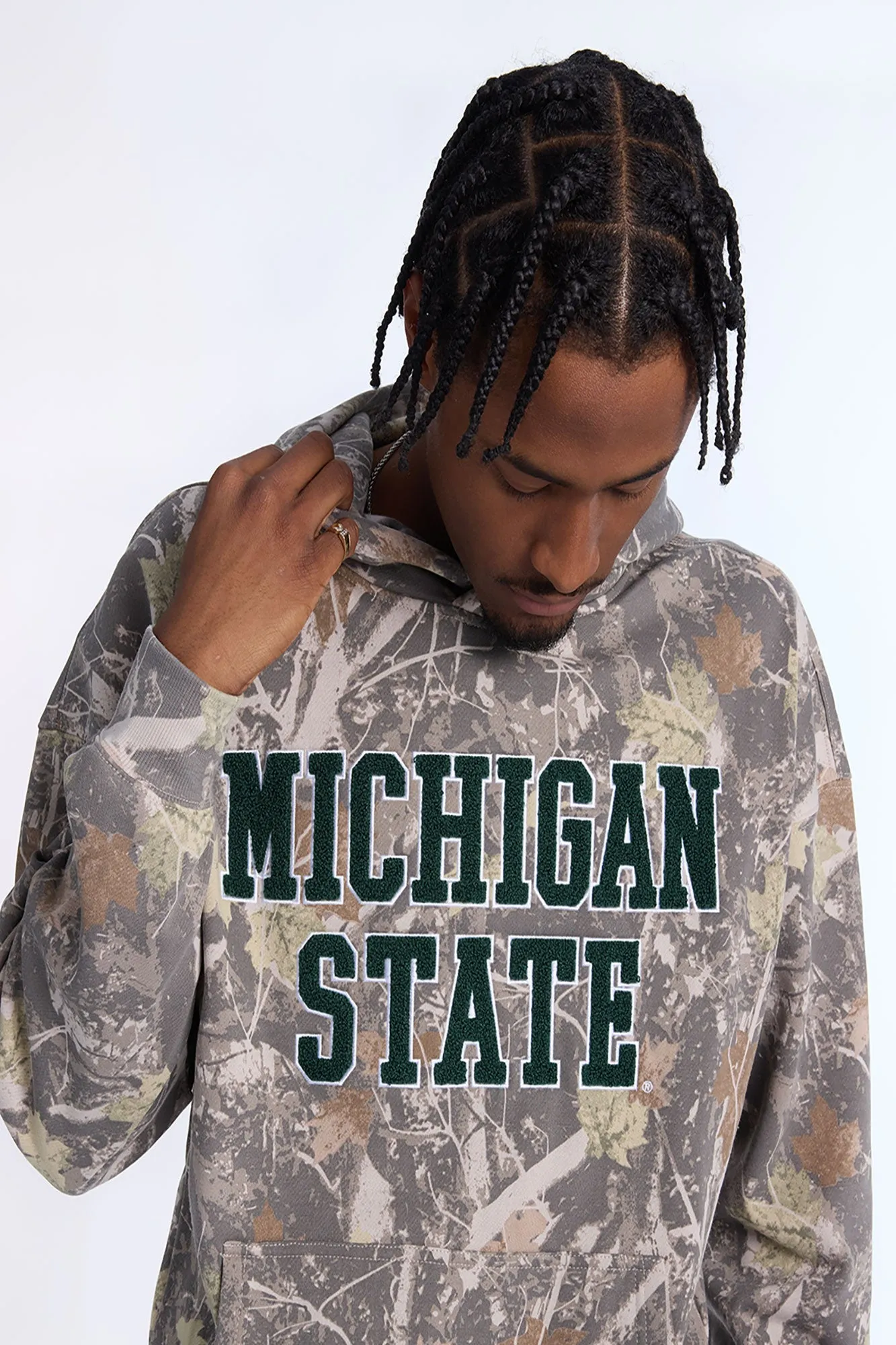 Michigan State Graphic Tree Camouflage Hoodie sold by Bluenotes product image thumbnail 2