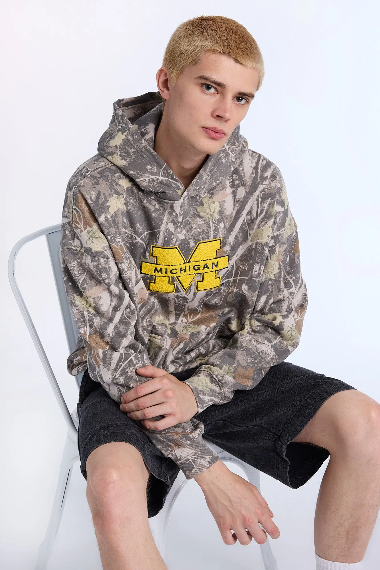 Michigan M Graphic Tree Camouflage Hoodie sold by Bluenotes product image thumbnail 5