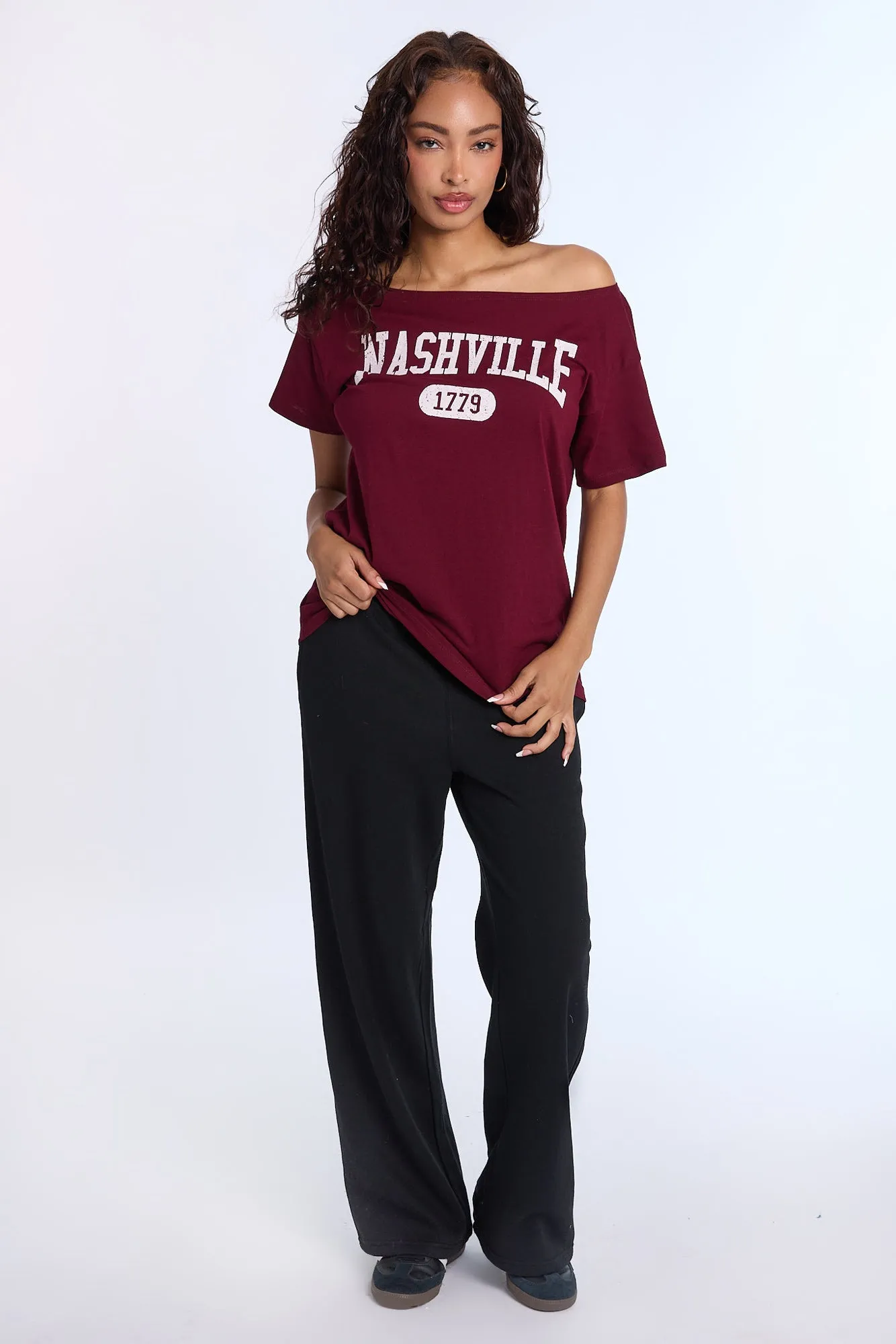 Nashville 1779 Graphic Off-Shoulder Tee sold by Bluenotes product image thumbnail 4