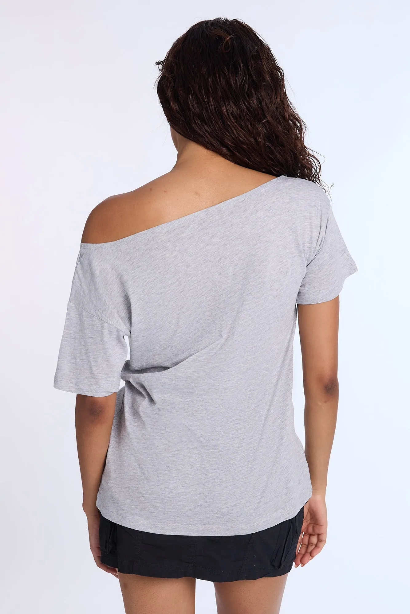 Teddy Bear I Only Like You Graphic Embroidered Off-Shoulder Tee sold by Bluenotes product image thumbnail 3