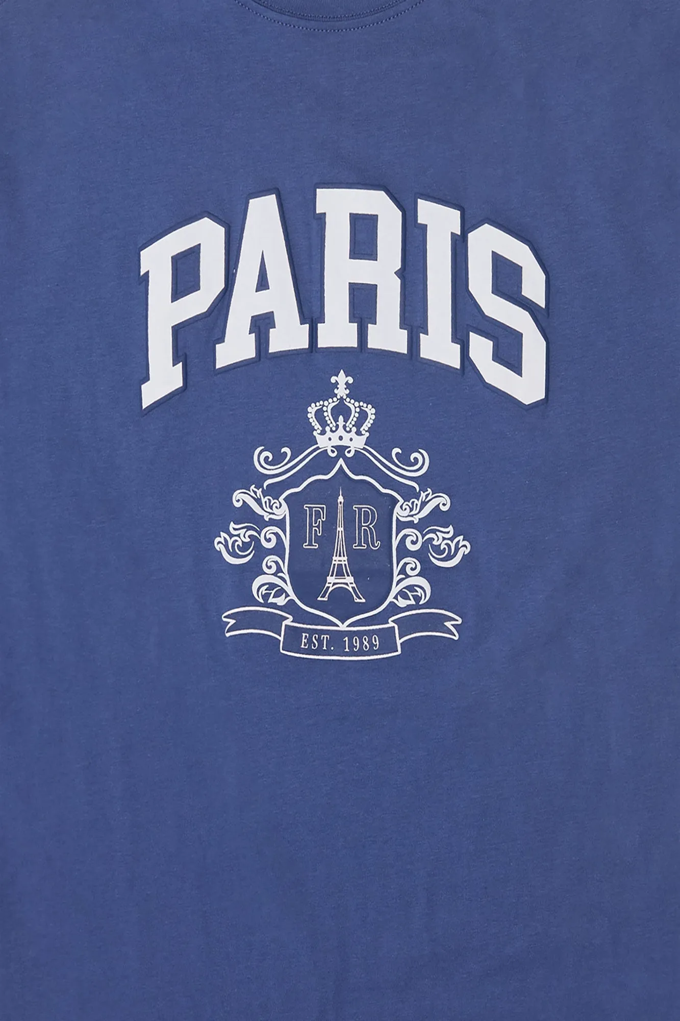 Paris Crest Puff Print Graphic Boyfriend Tee sold by Bluenotes product image thumbnail 2