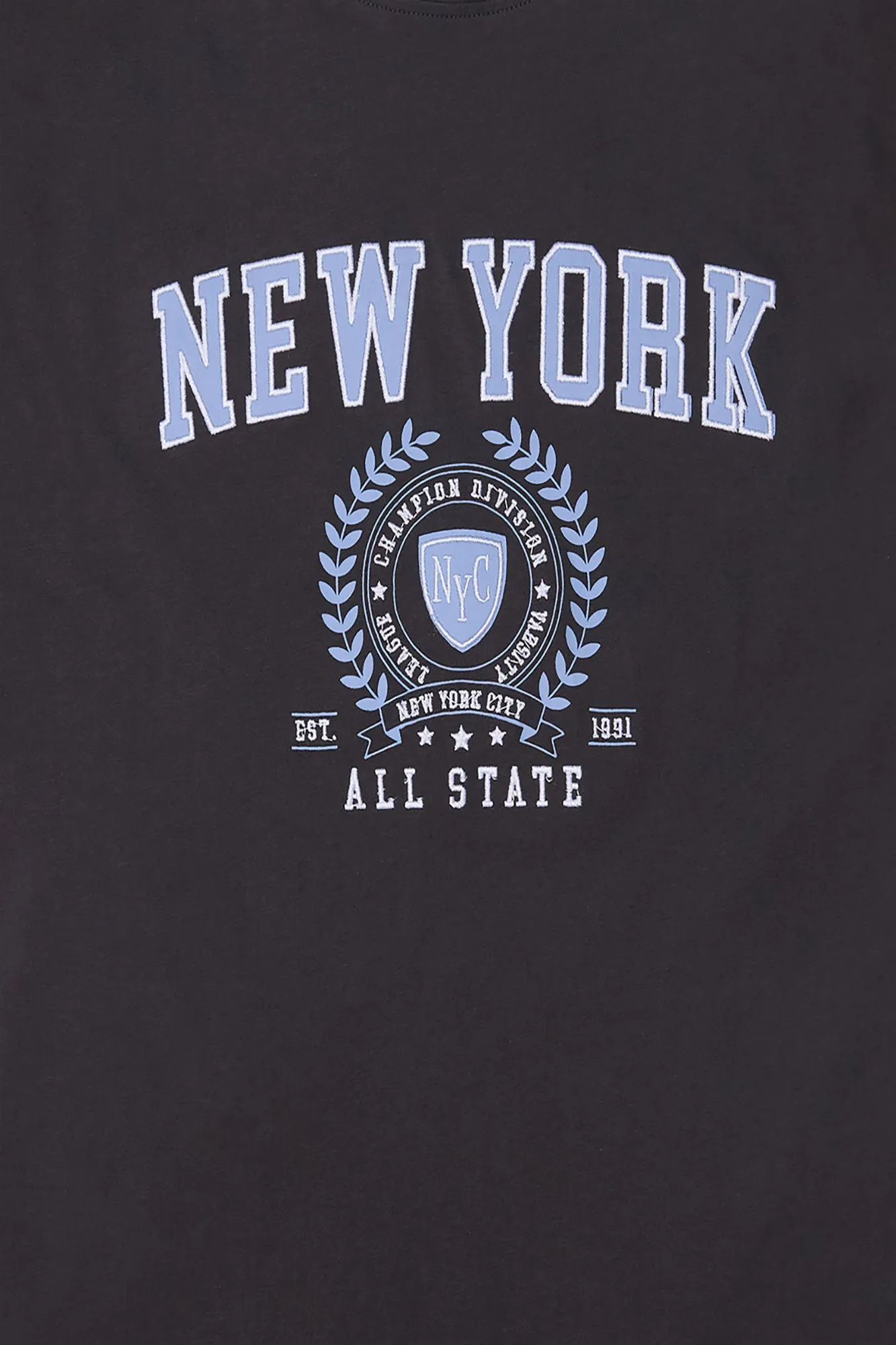 New York Embroidered Graphic Boyfriend Tee sold by Bluenotes product image thumbnail 2