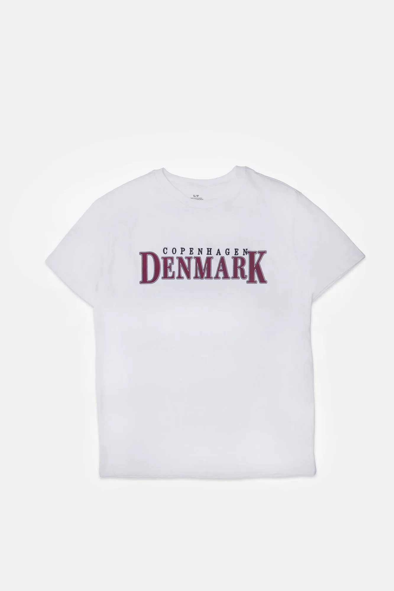 Denmark Embroidered Graphic Boyfriend Tee sold by Bluenotes