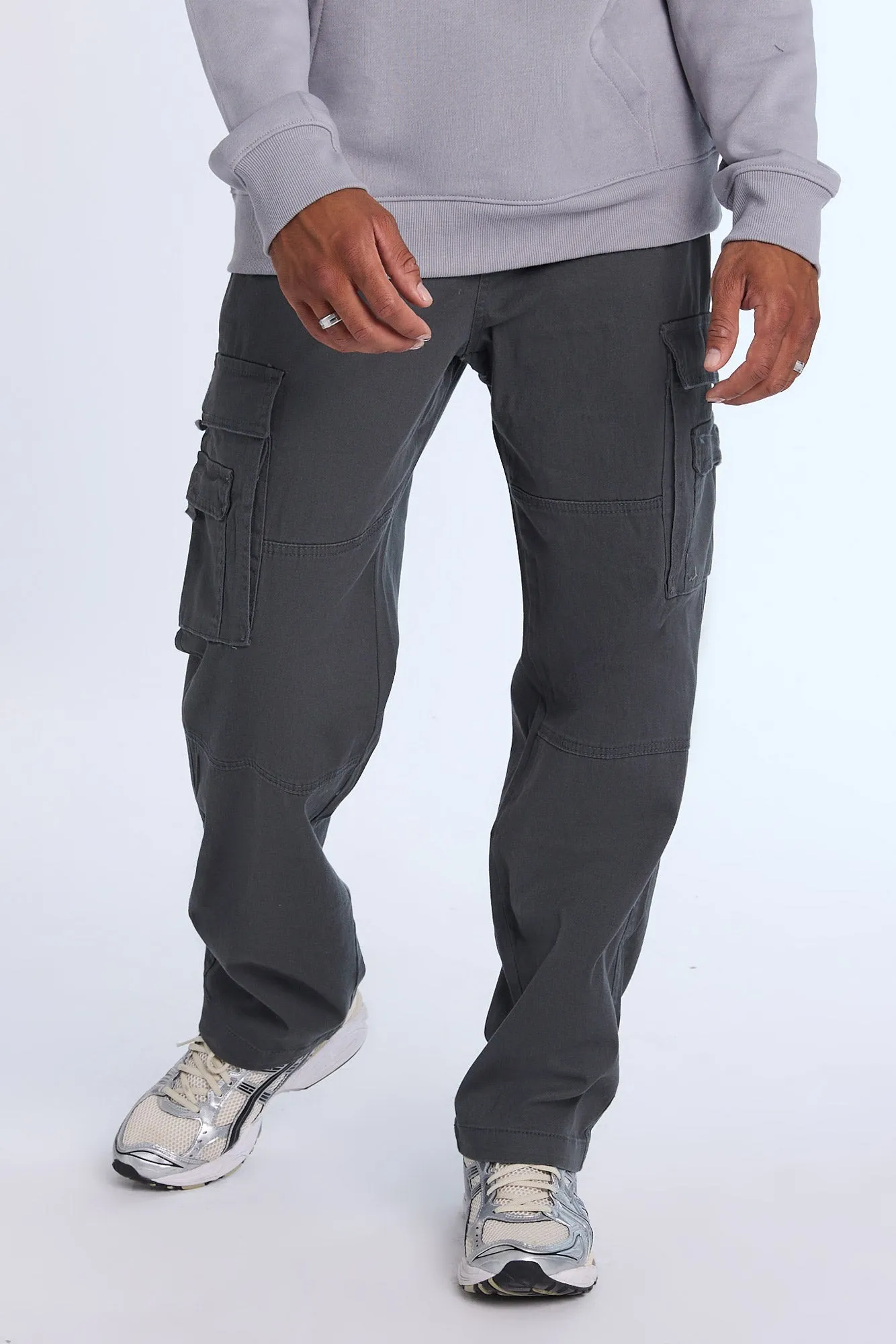 AERO Multi-Pocket Loose Cargo Twill Pants sold by Bluenotes