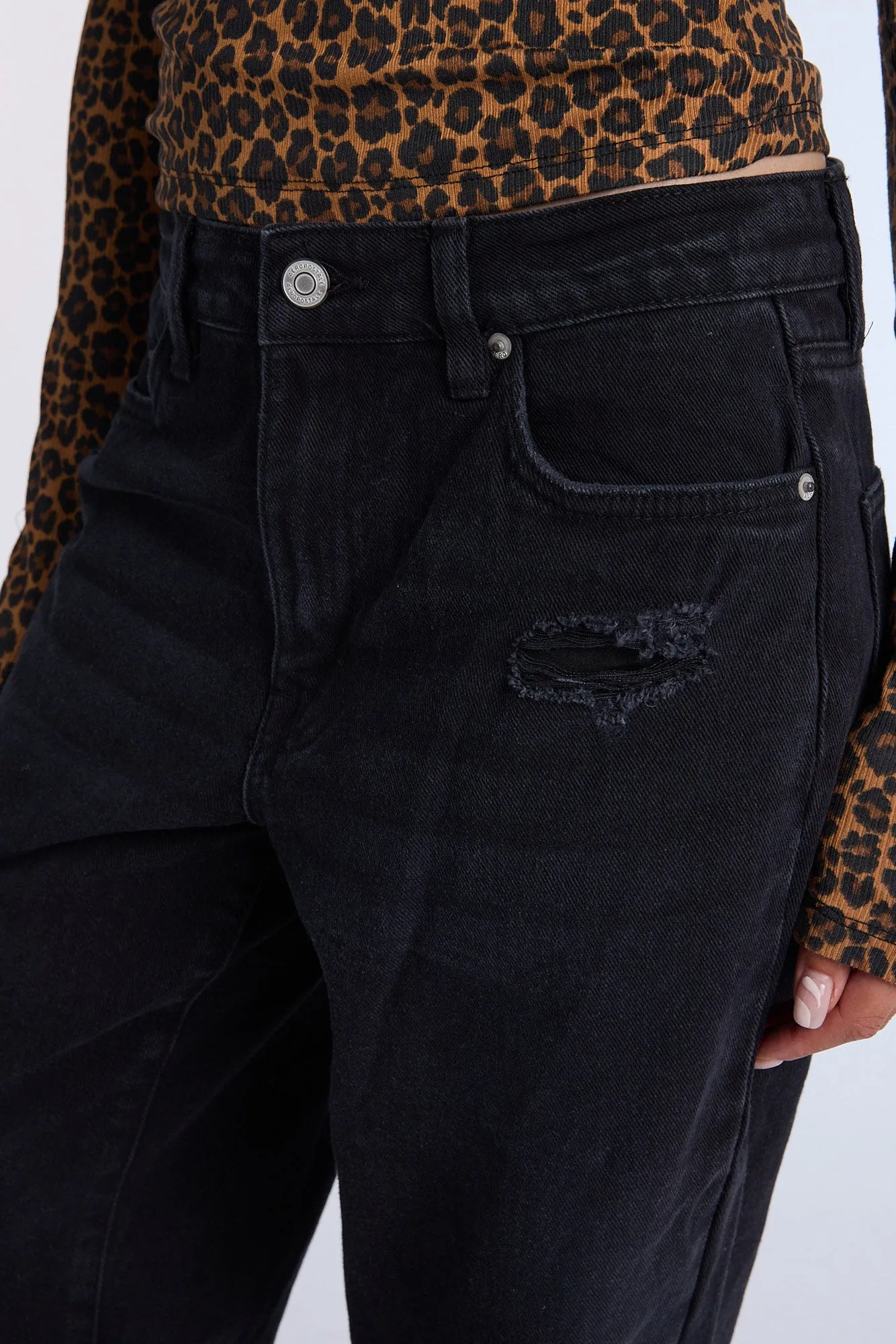 AERO High Rise Baggy Jeans sold by Bluenotes product image thumbnail 2