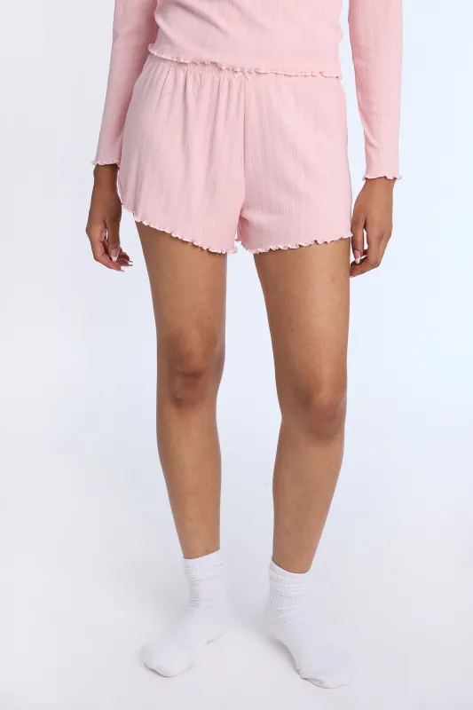 AERO Pointelle Knit Pajama Shorts sold by Bluenotes