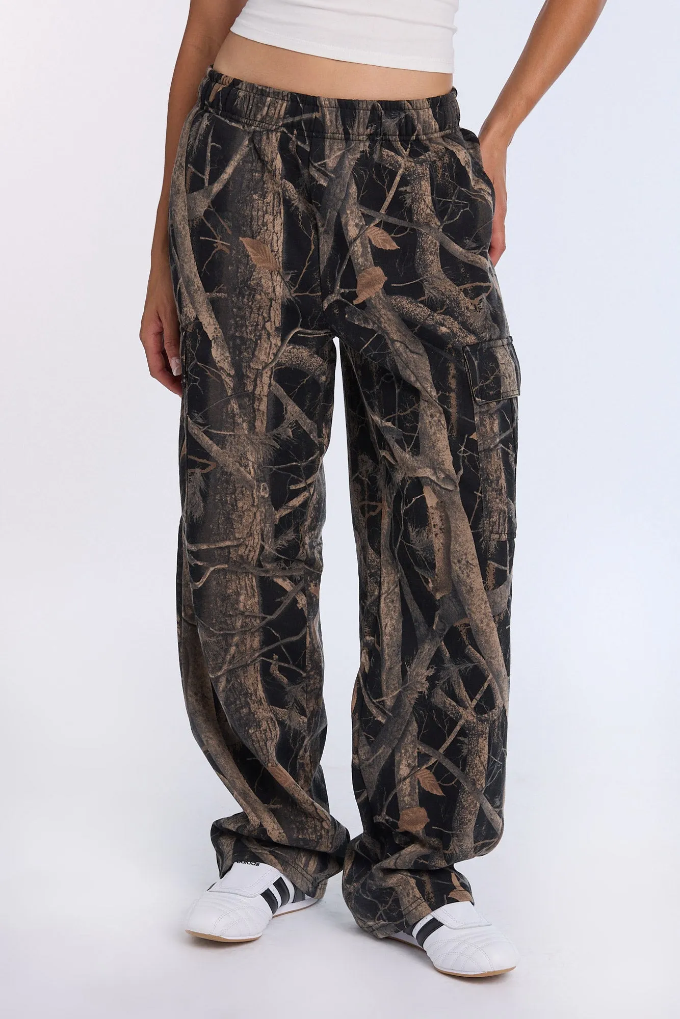 Cargo Wide Leg Sweatpants sold by Bluenotes