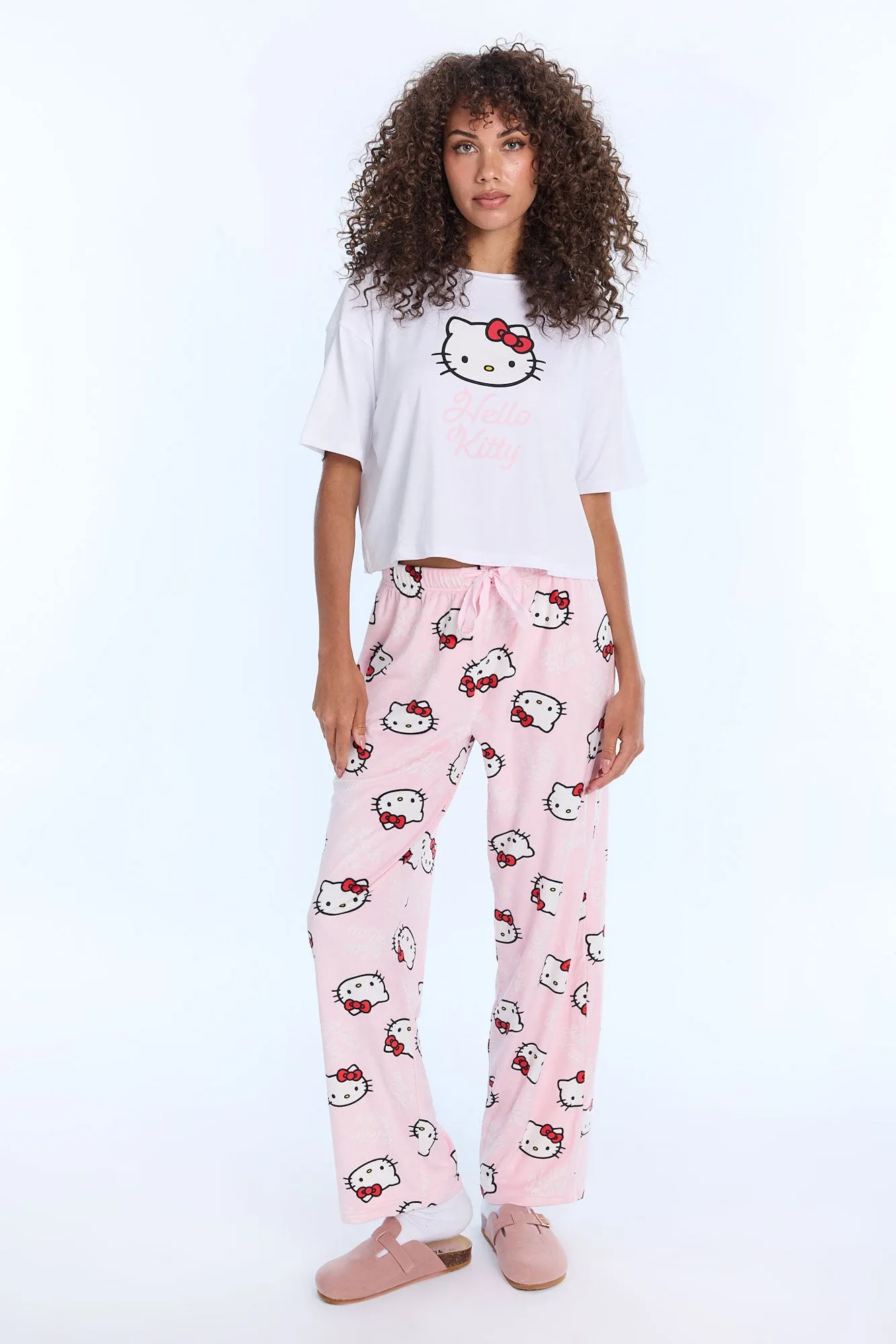 Hello Kitty Pajama Tee & Velour Pants 2-Piece Set sold by Bluenotes