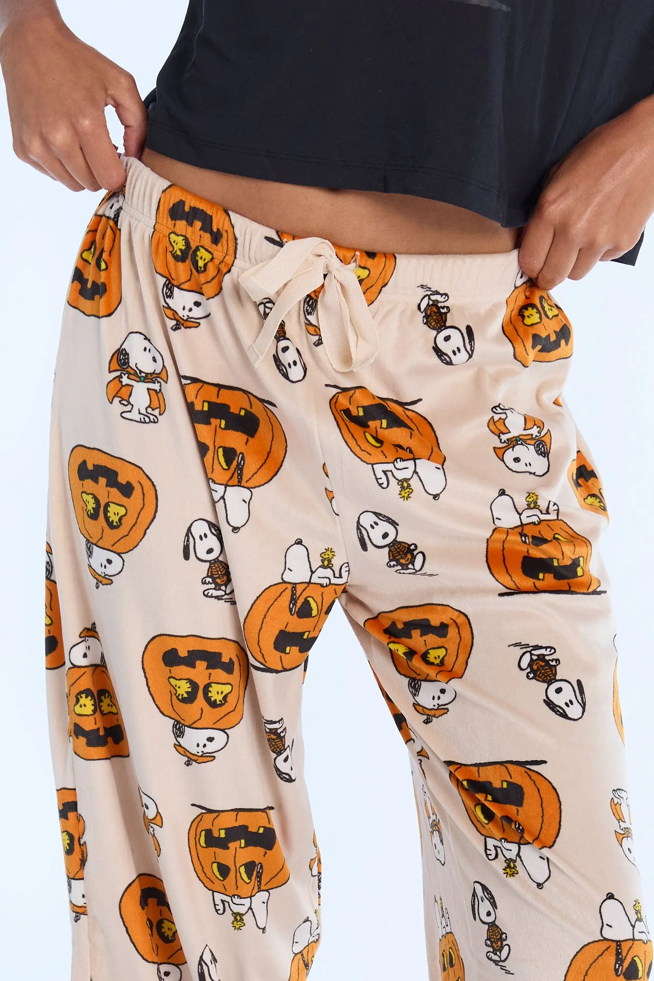 Peanuts Snoopy Pumpkin Pajama Tee & Velour Pants 2-Piece Set sold by Bluenotes product image thumbnail 3