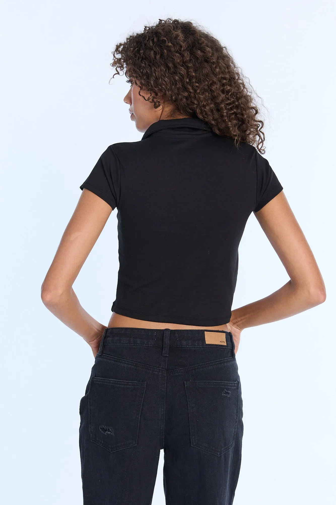 AERO Slim Button-Front Collared Polo sold by Bluenotes product image thumbnail 4